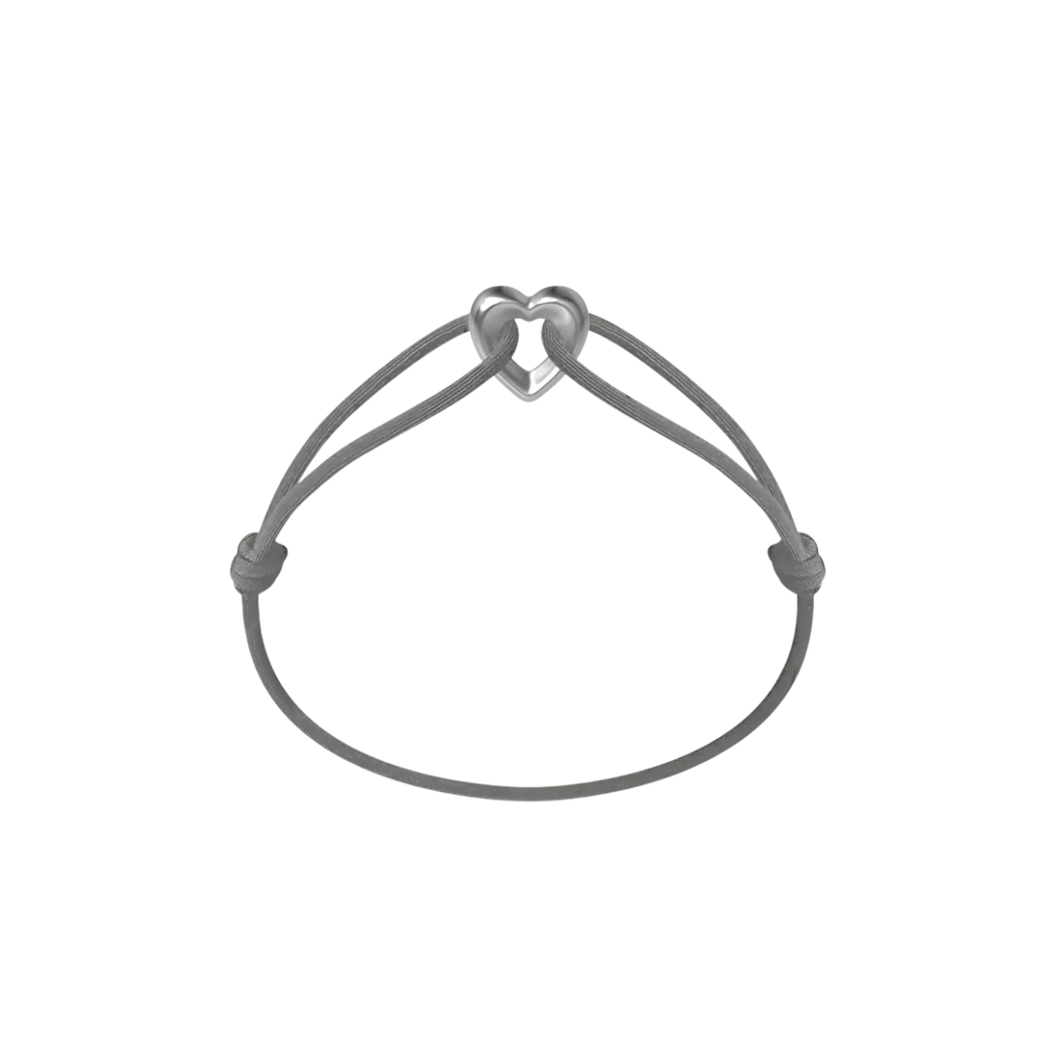 Silver Heart Cord Bracelet - Image 5