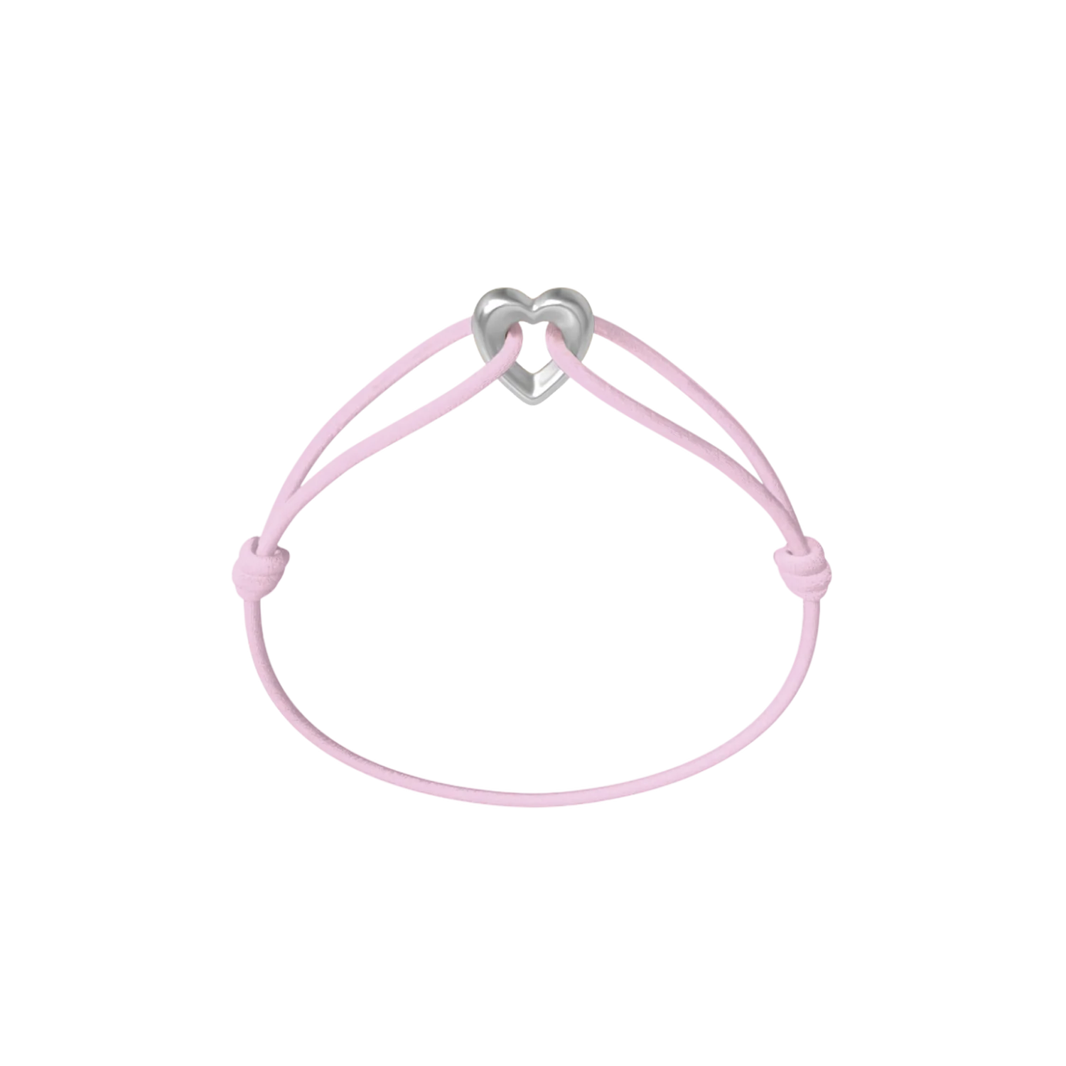 Silver Heart Cord Bracelet - Image 6