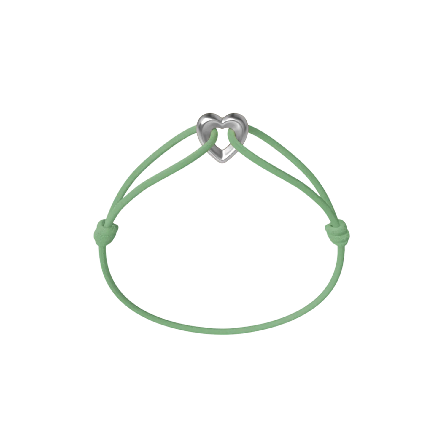 Silver Heart Cord Bracelet - Image 7