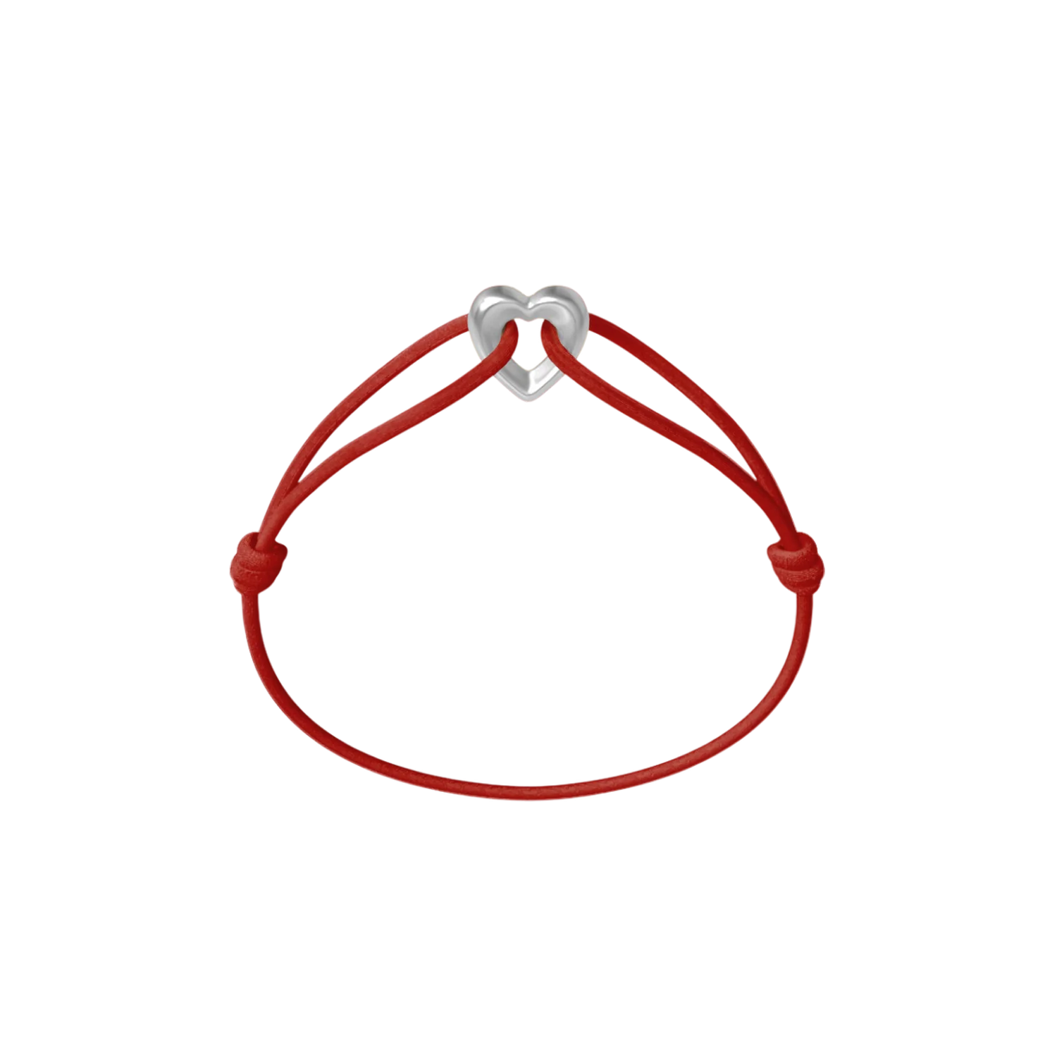 Silver Heart Cord Bracelet - Image 8
