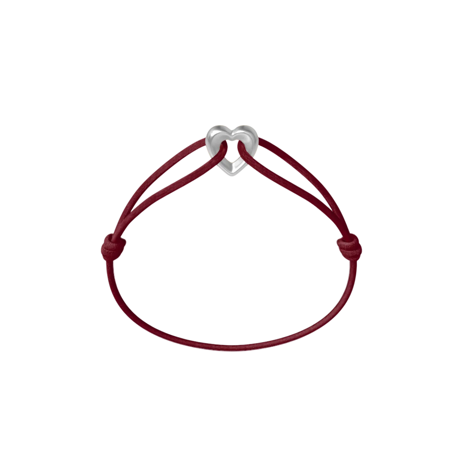 Silver Heart Cord Bracelet - Image 9