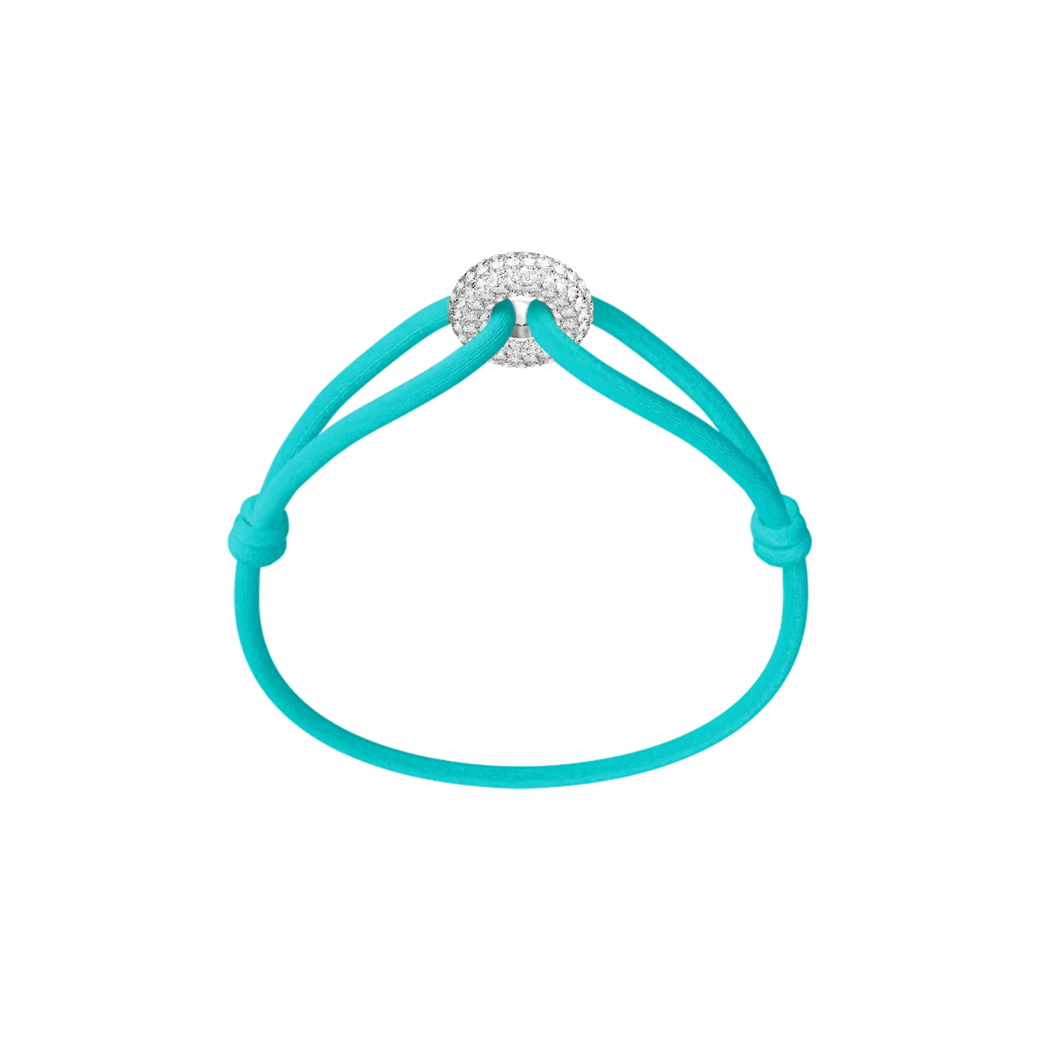 Silver Soho Pavé Cord Bracelet