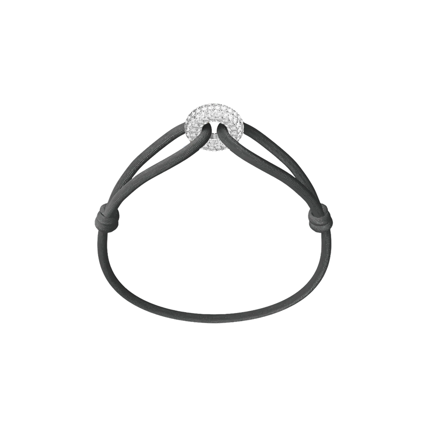 Silver Soho Pavé Cord Bracelet - Image 4