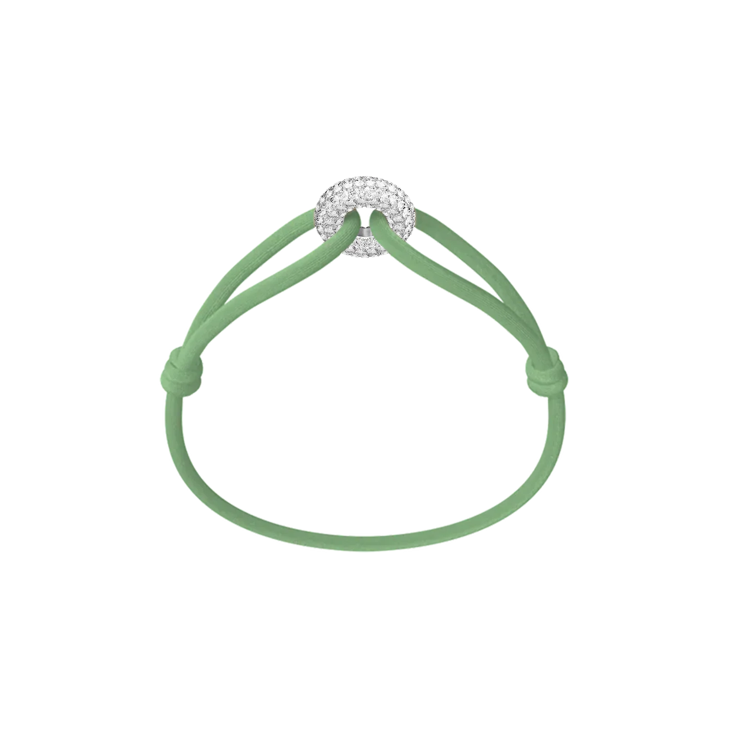 Silver Soho Pavé Cord Bracelet - Image 9