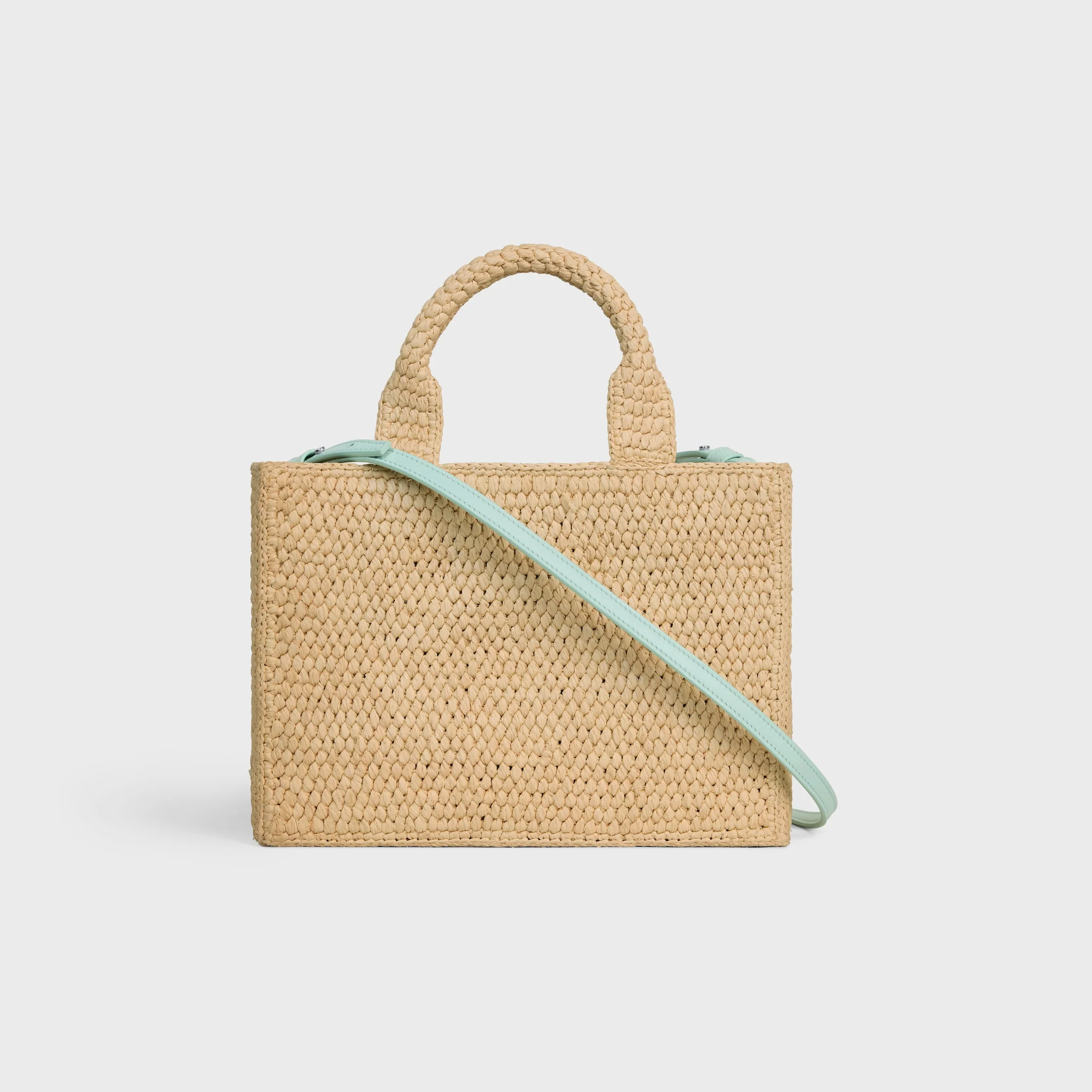 Small Cabas Thais In Raffia And Calfskin - Image 5