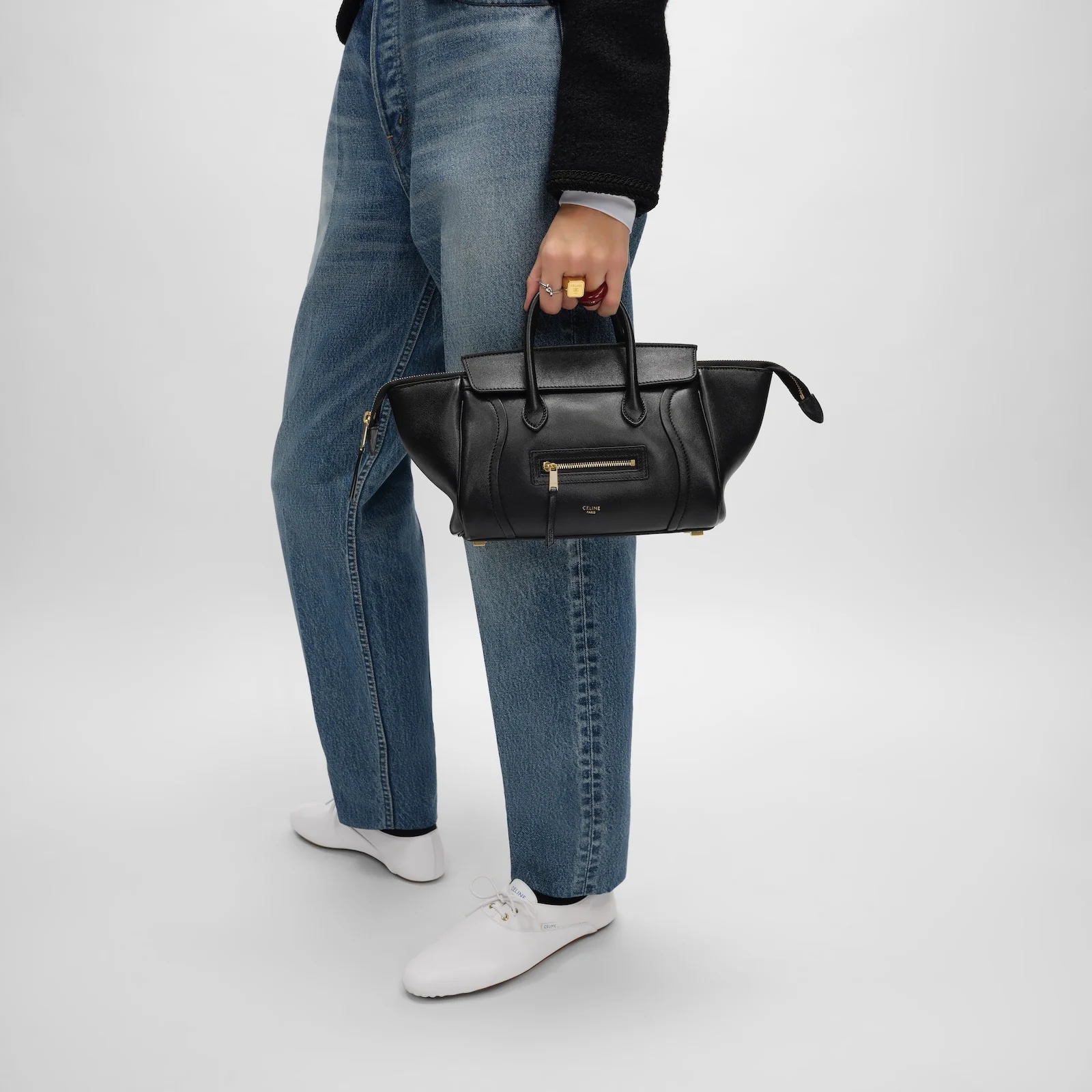 Small New Luggage In Supple Shiny Lambskin - Image 13