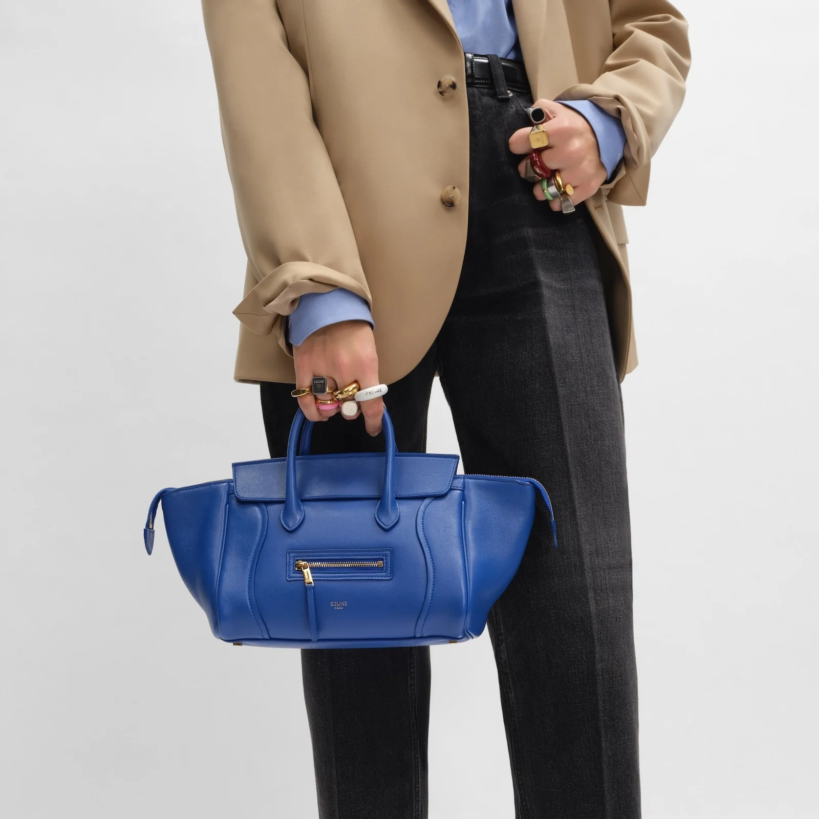 Small New Luggage In Supple Shiny Lambskin - Image 5