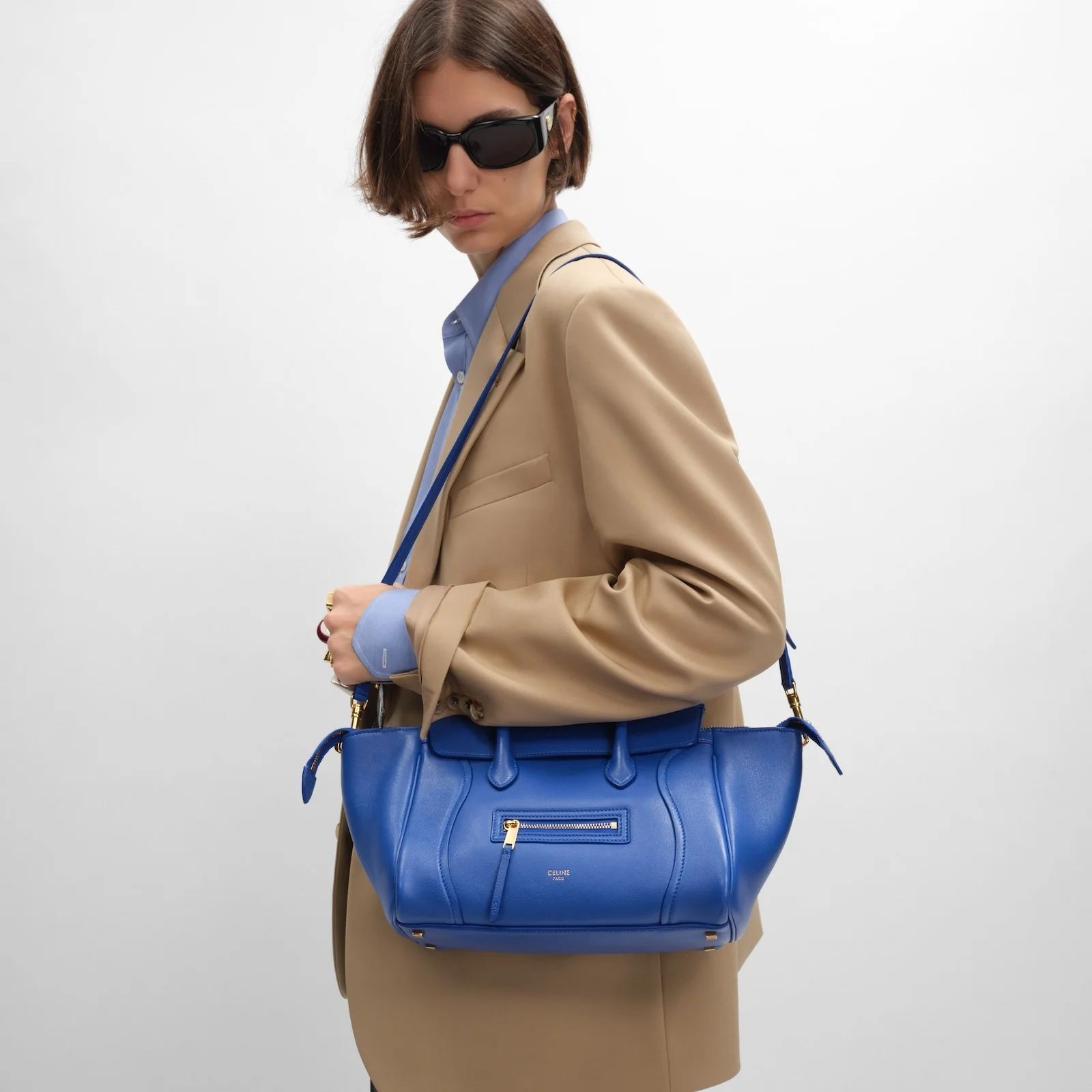 Small New Luggage In Supple Shiny Lambskin - Image 7
