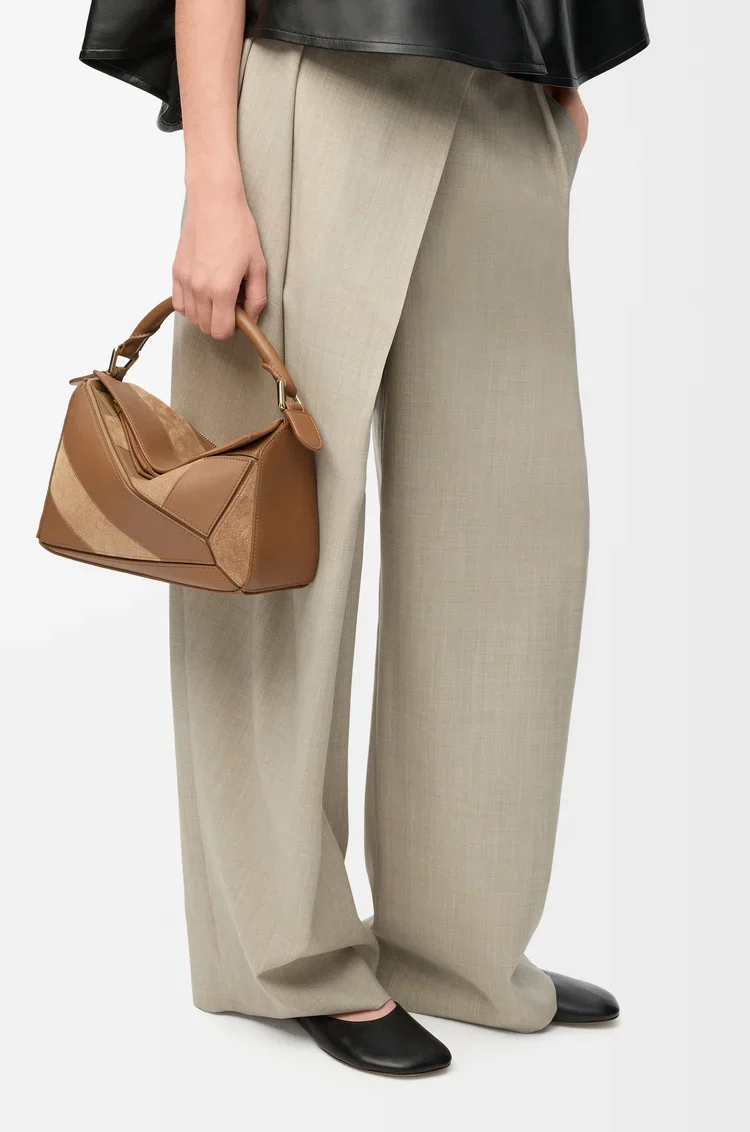 Small Puzzle Bag In Classic Calfskin And Suede - Image 2