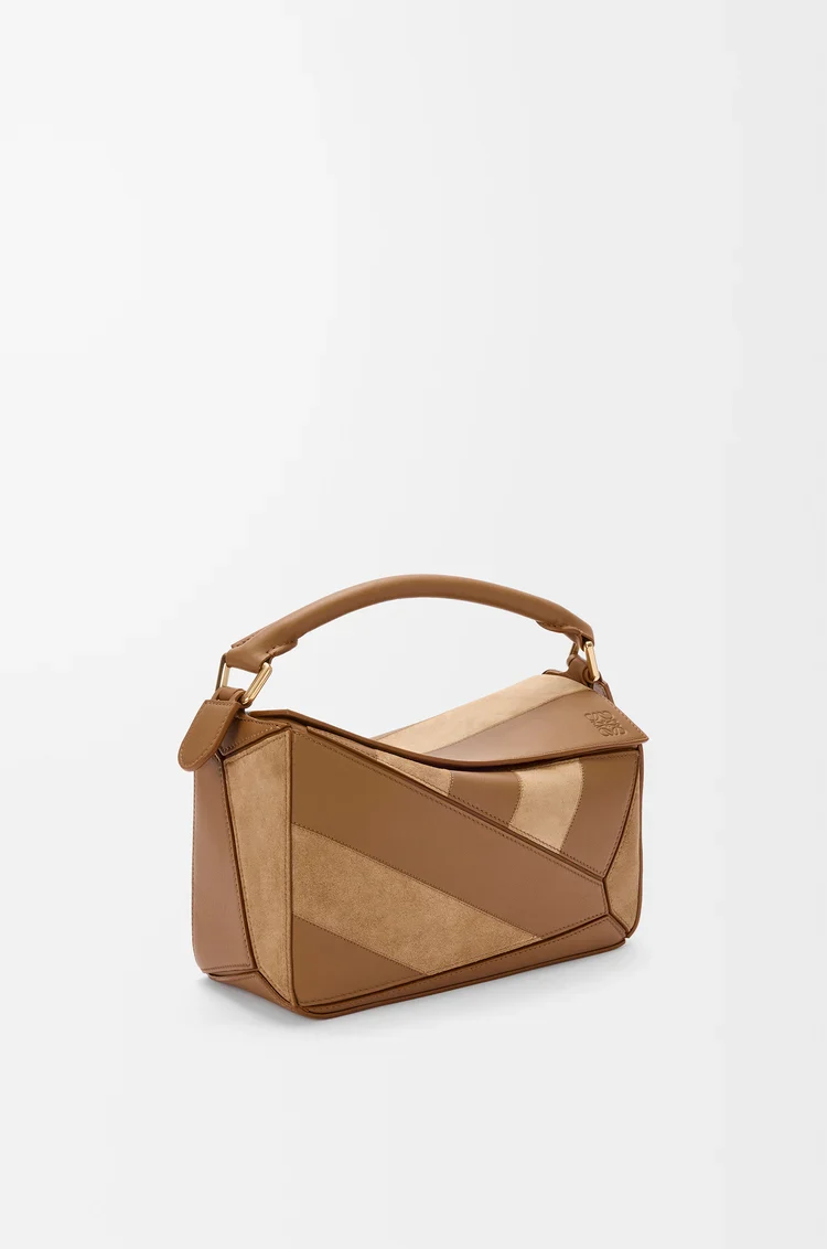 Small Puzzle Bag In Classic Calfskin And Suede - Image 3