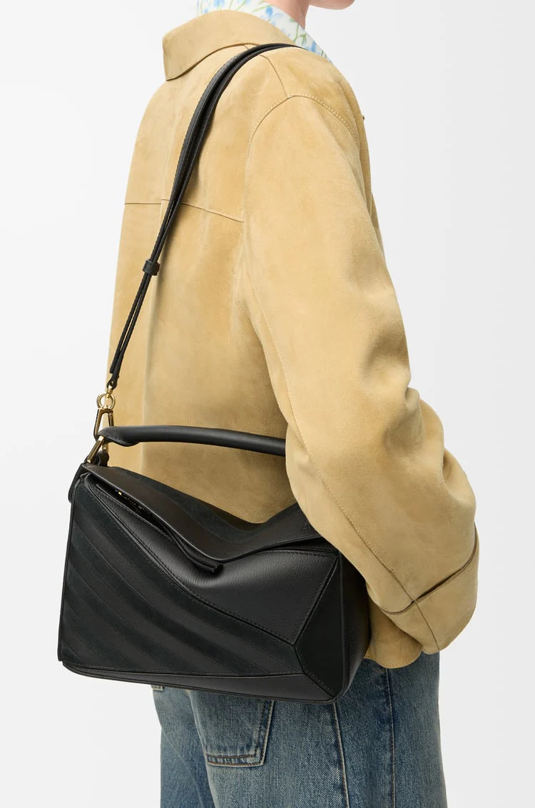 Small Puzzle Bag In Classic Calfskin And Suede - Image 2