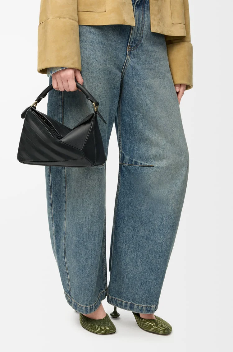 Small Puzzle Bag In Classic Calfskin And Suede - Image 4