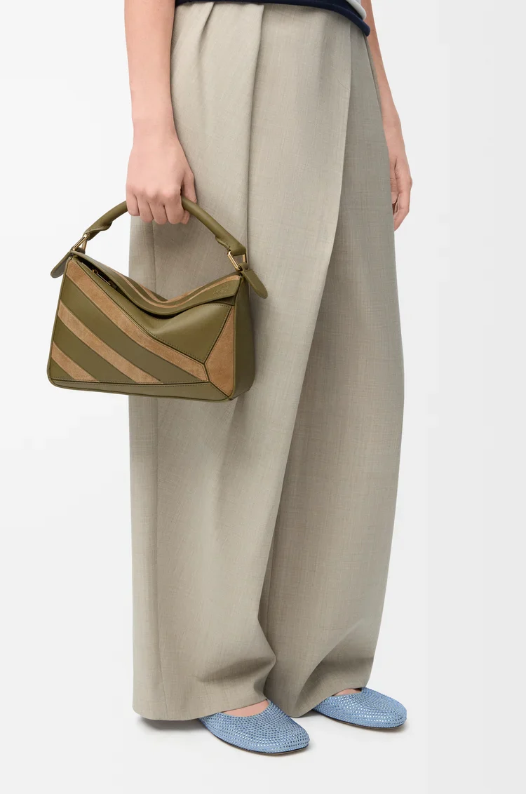 Small Puzzle Bag In Classic Calfskin And Suede - Image 2