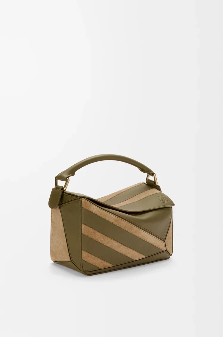 Small Puzzle Bag In Classic Calfskin And Suede - Image 3
