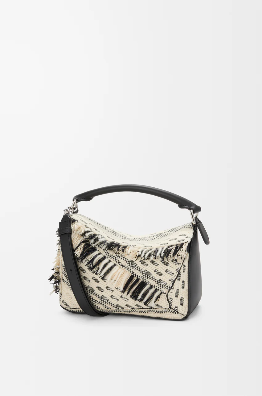 Small Puzzle Bag In Woven Textile