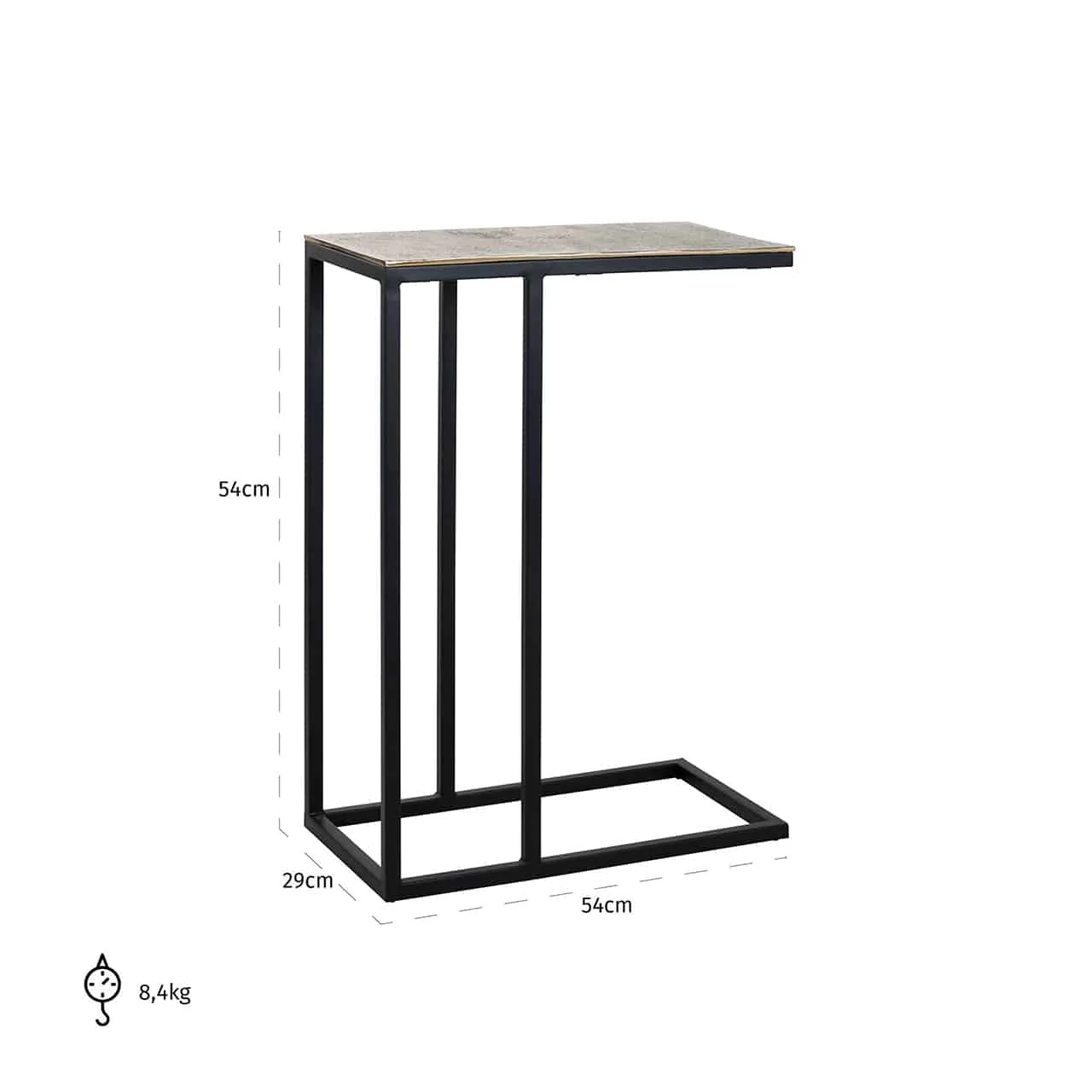 Sofa table Calloway champagne gold (Champagne gold) - Image 5