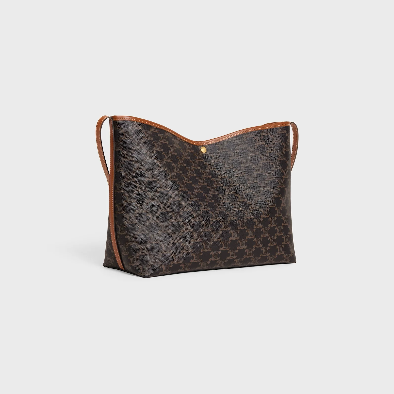 Soft Shopper Bag In Triomphe Canvas And Calfskin - Image 2