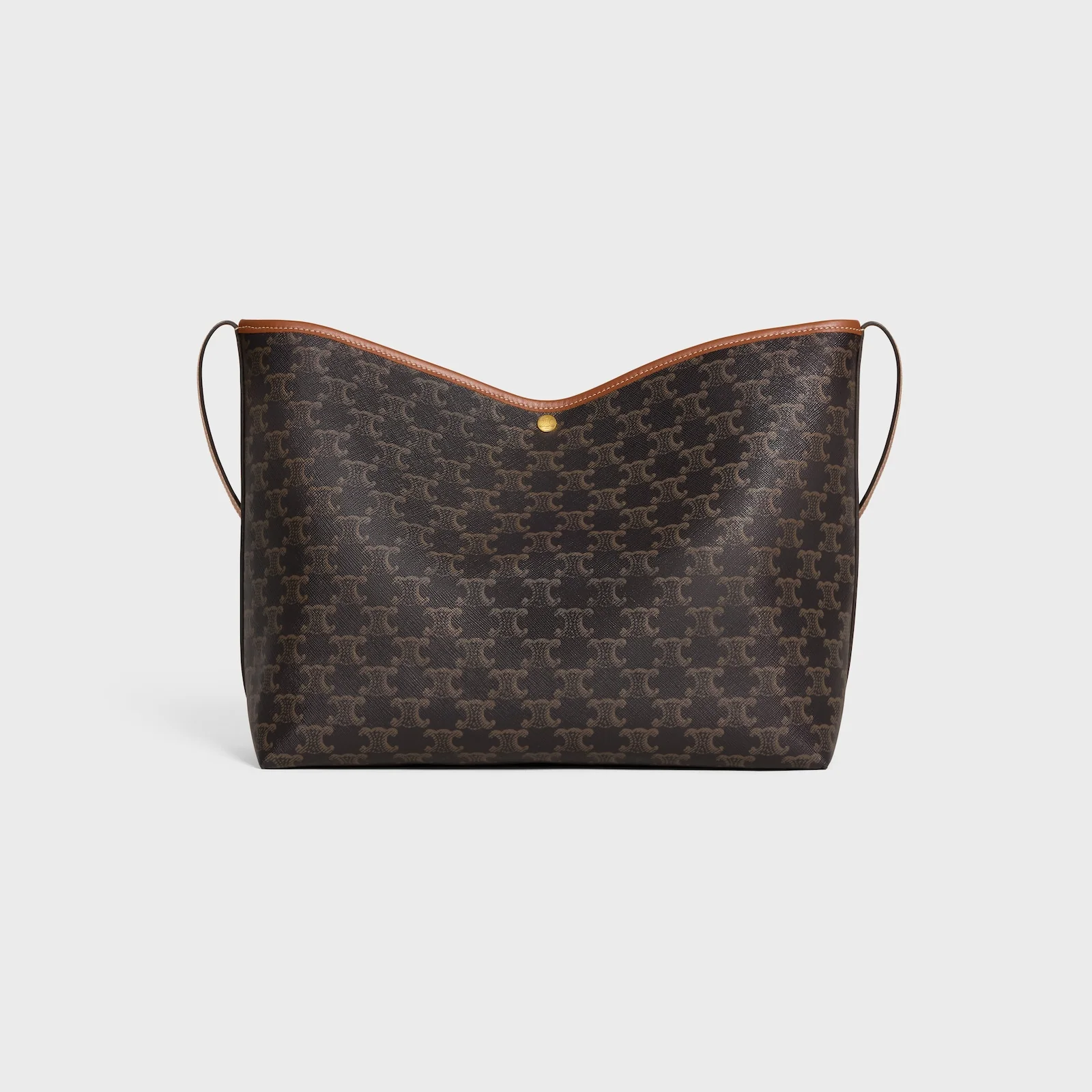Soft Shopper Bag In Triomphe Canvas And Calfskin - Image 4