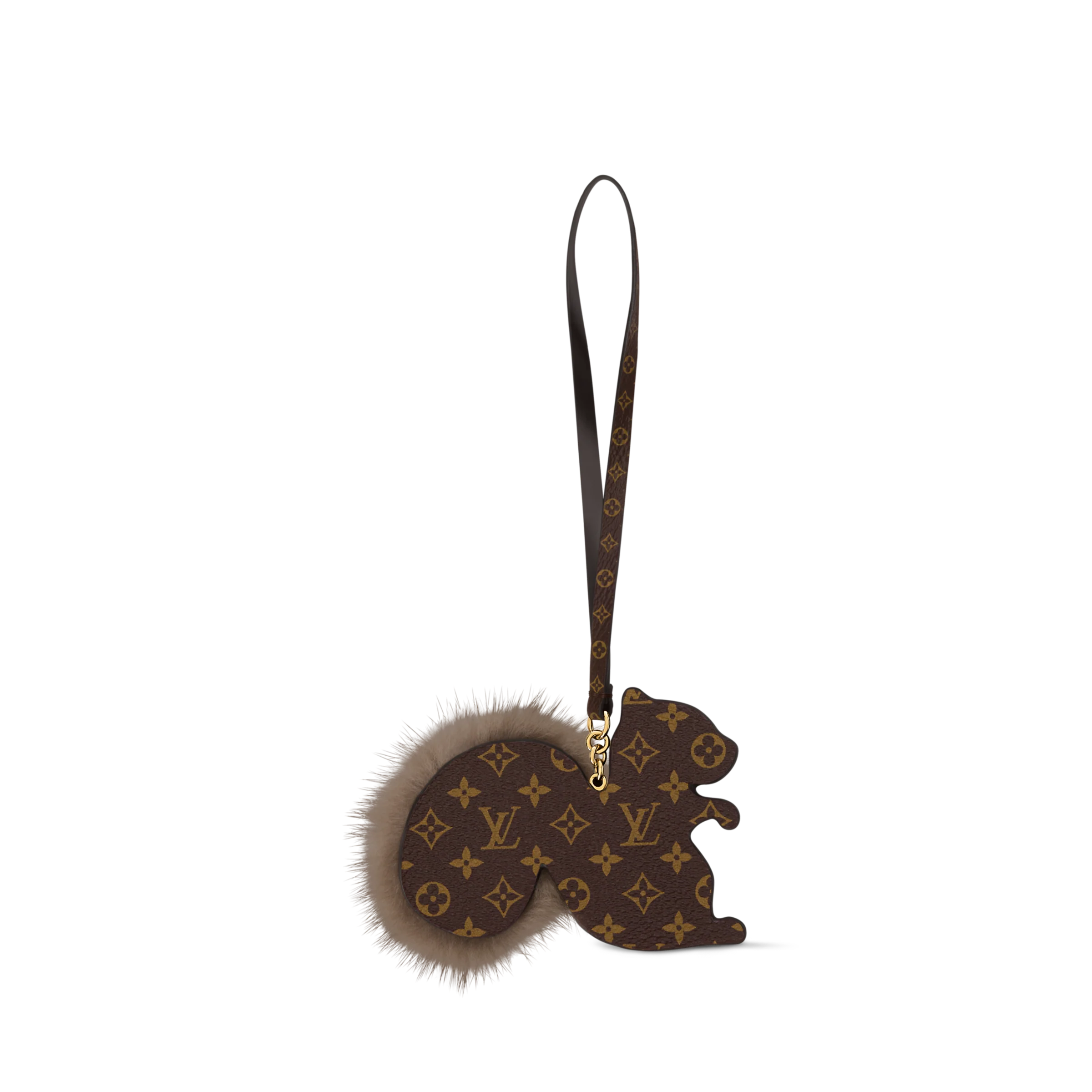 Squirrel LV Furry Friend Bag Charm - Image 3