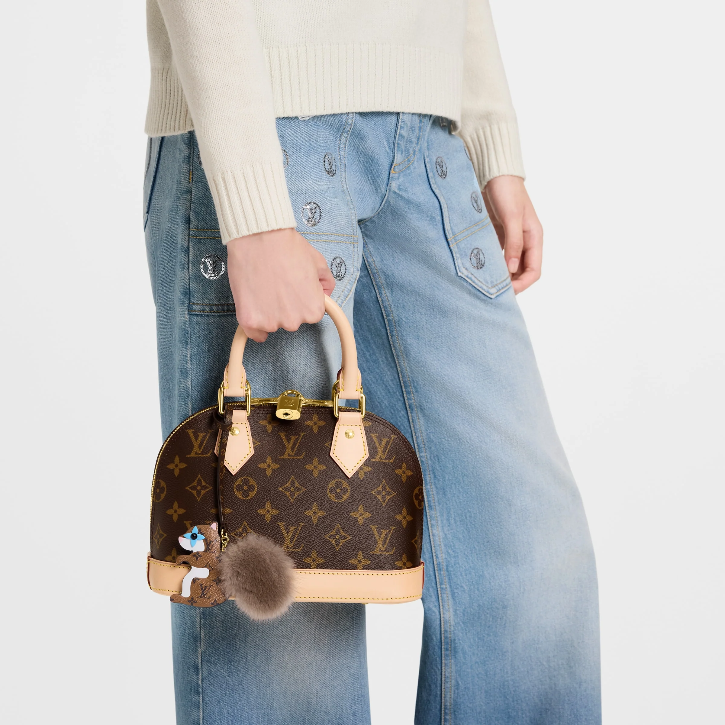 Squirrel LV Furry Friend Bag Charm - Image 4