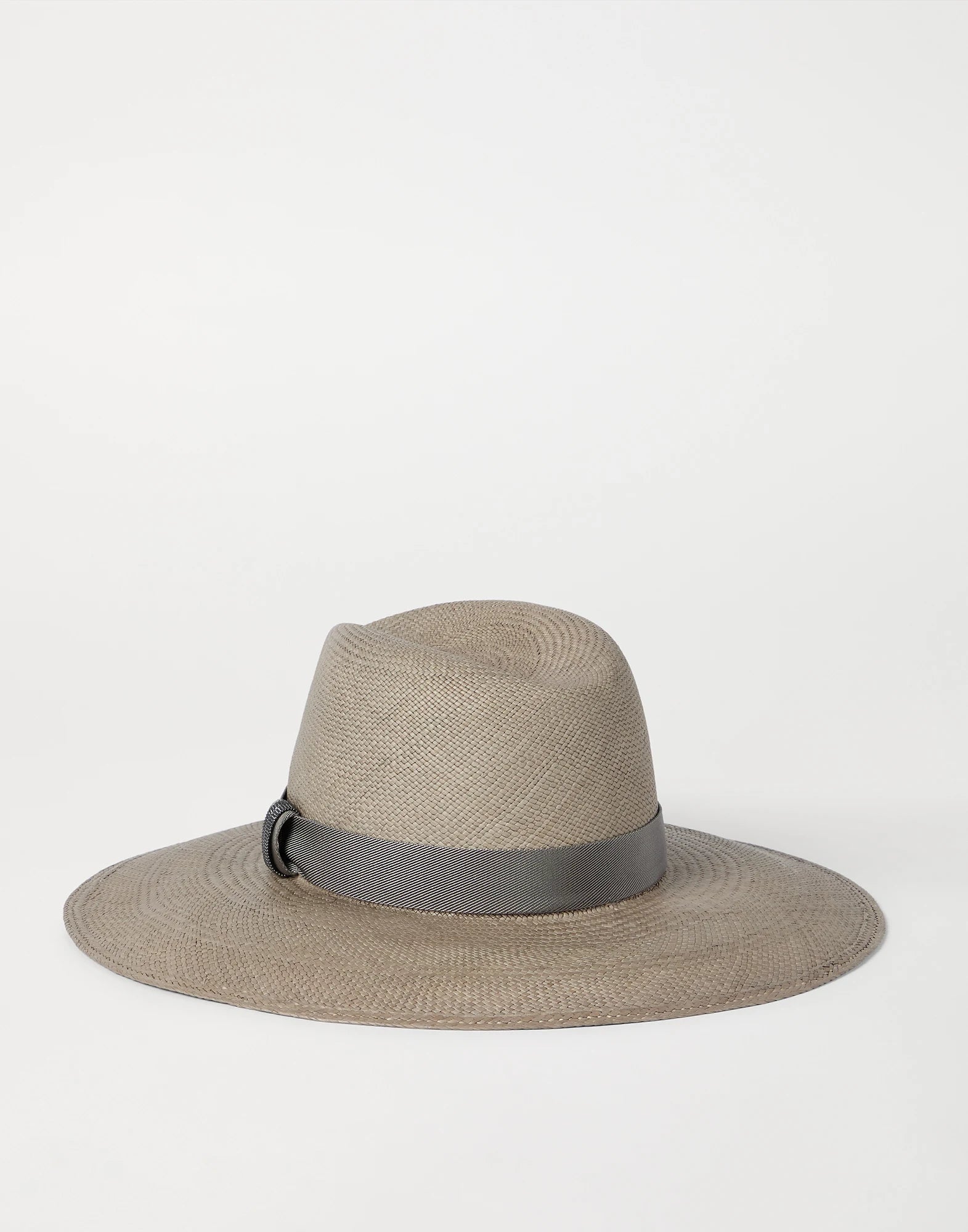 Straw Fedora With Precious Leather Band - Image 3