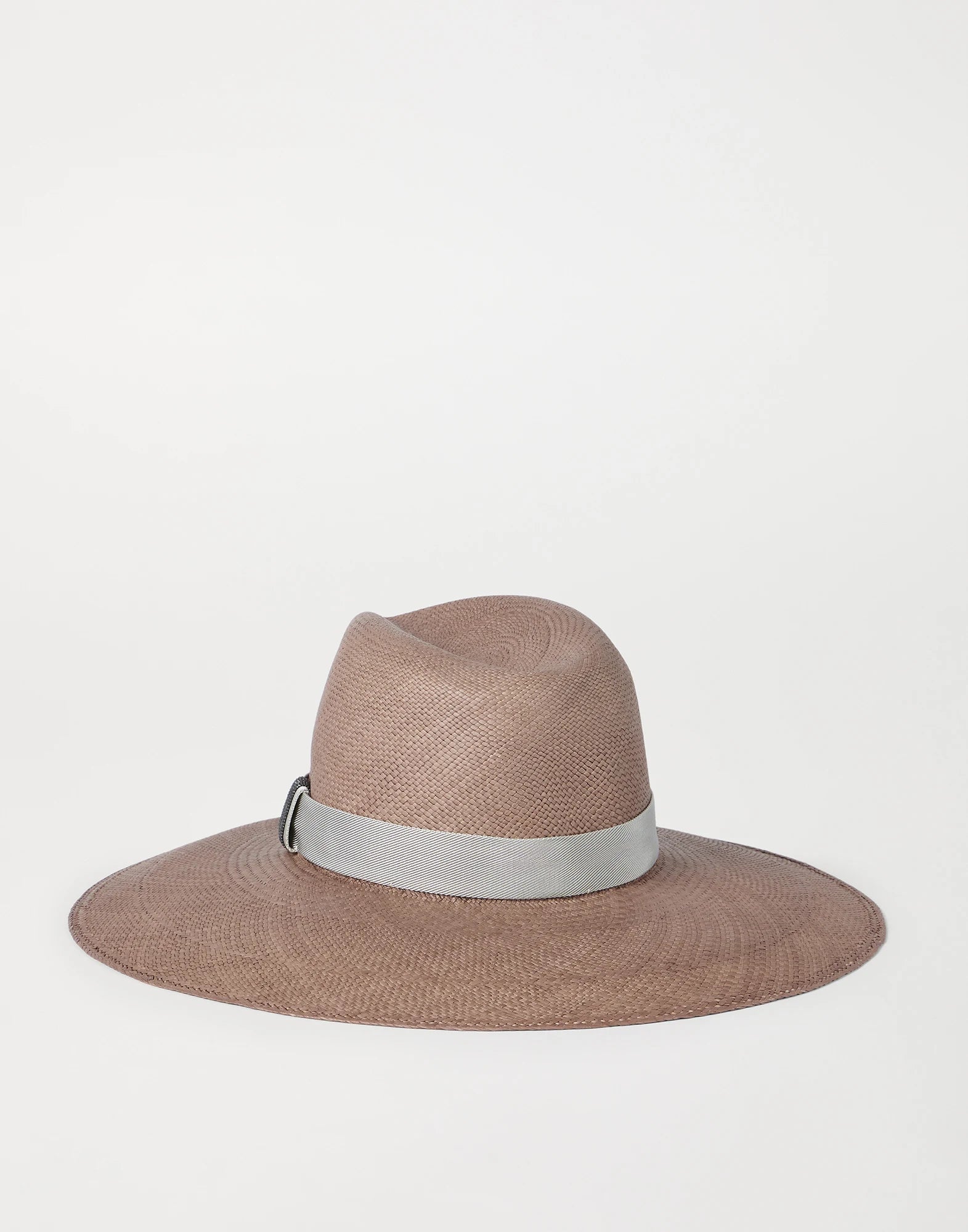 Straw Fedora With Precious Leather Band - Image 5