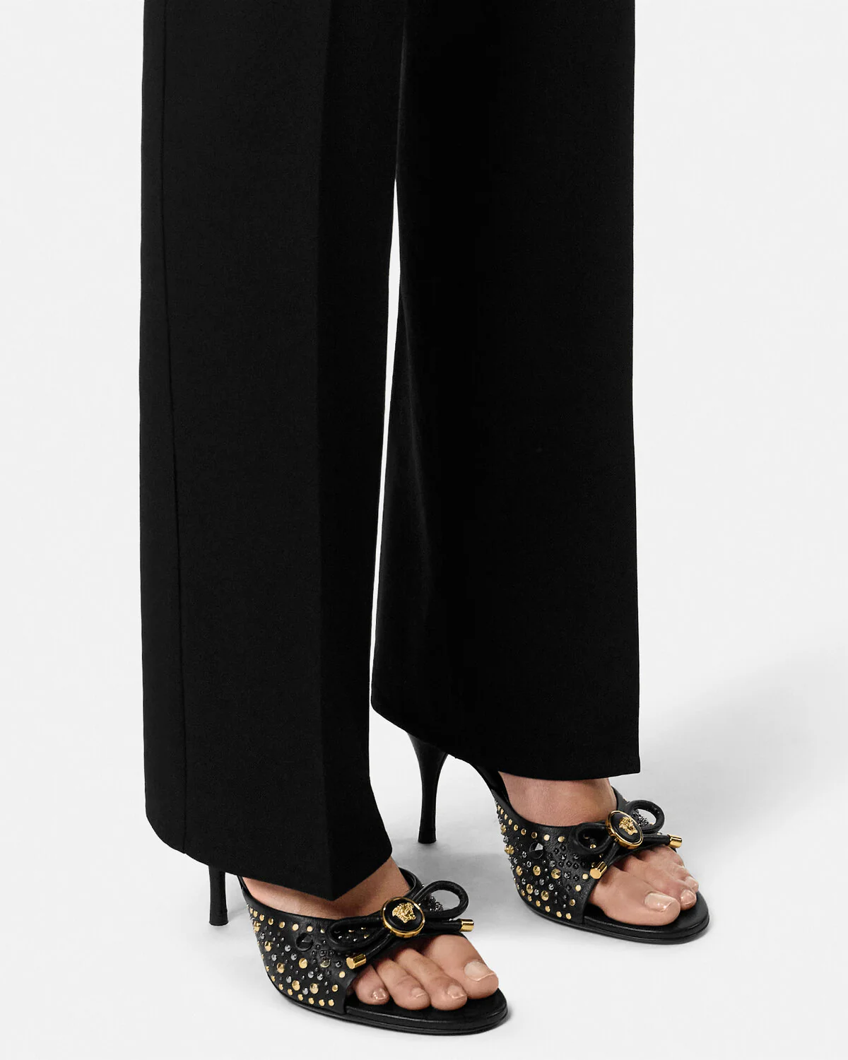 Studded Opera Bow Mules 85 mm - Image 2