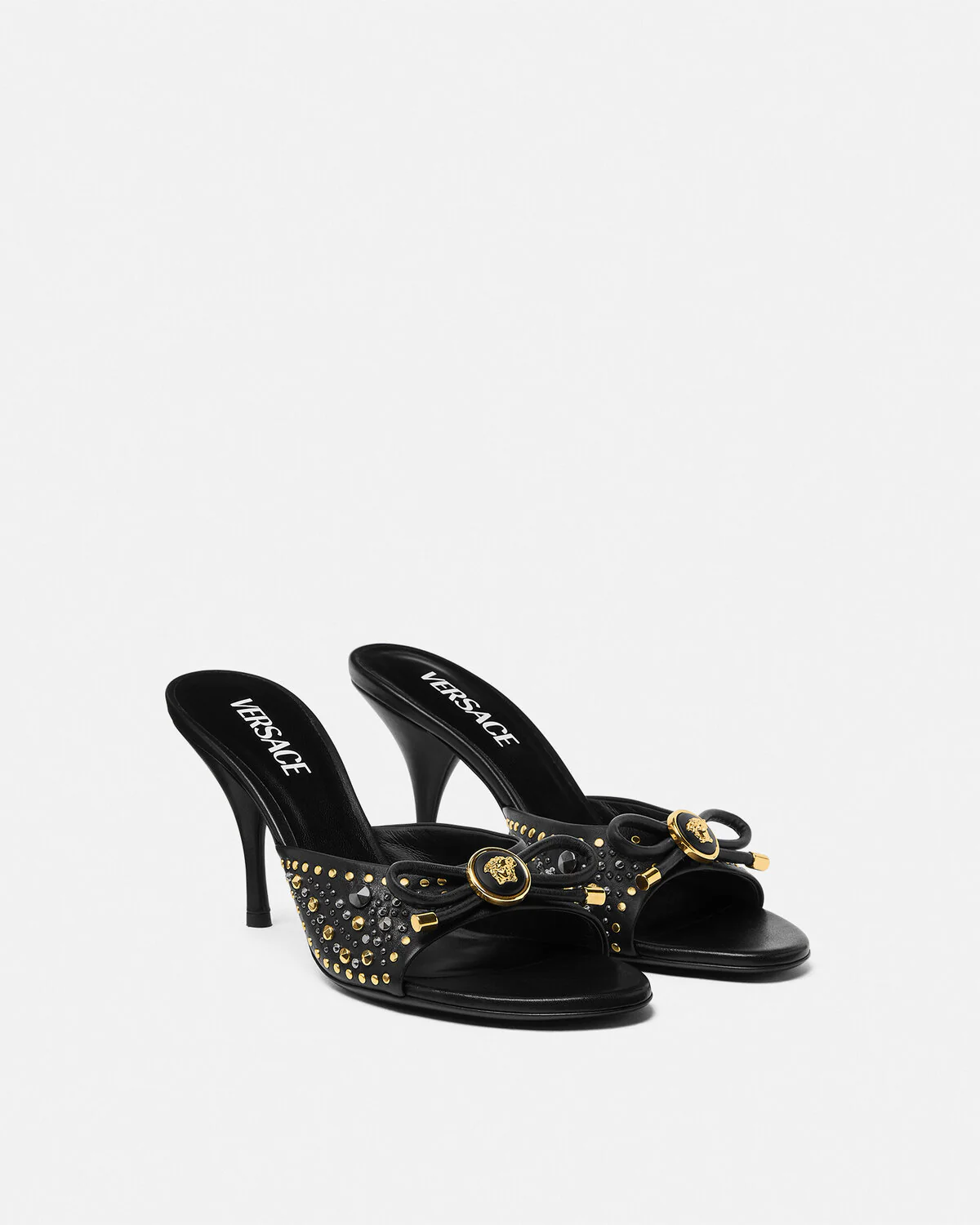 Studded Opera Bow Mules 85 mm - Image 3