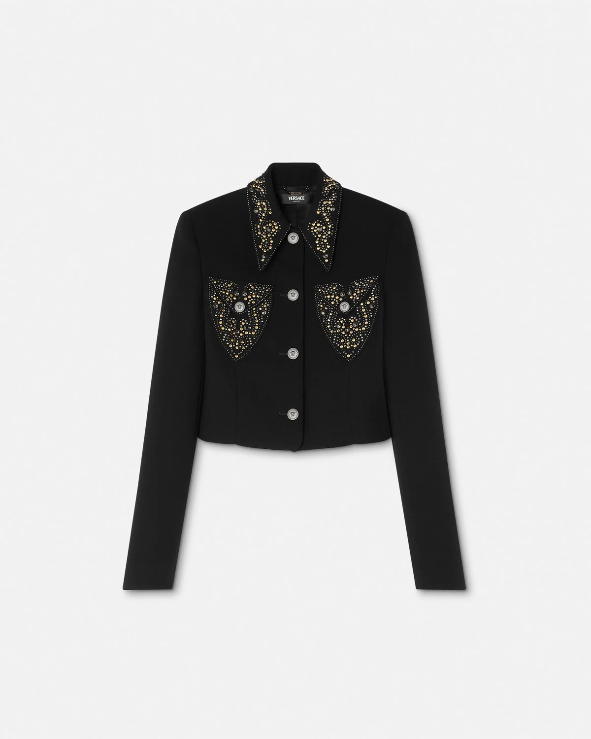 Studded Wool Crop Jacket