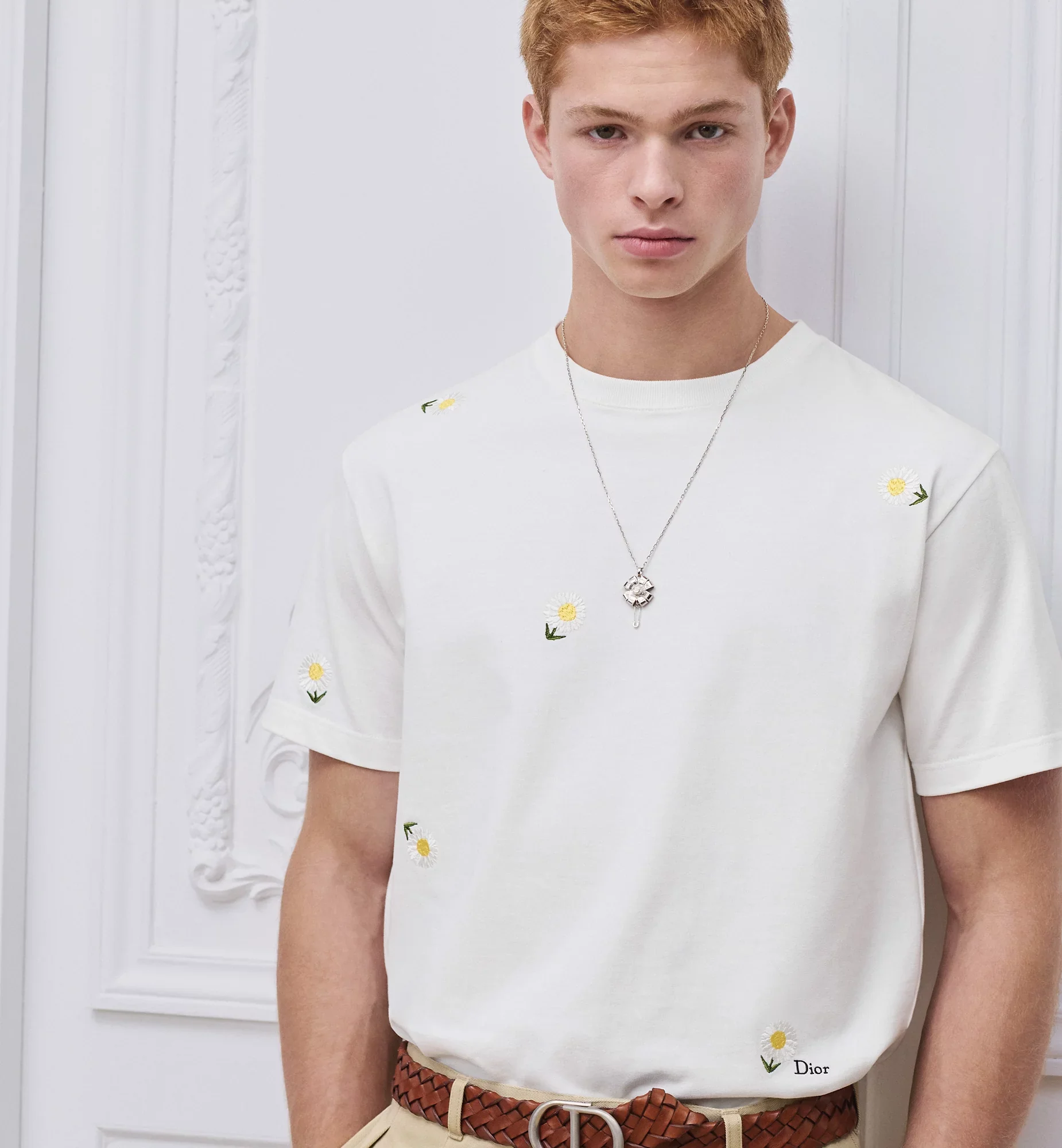 T-Shirt with Daisy Embroidery, Relaxed Fit - Image 2