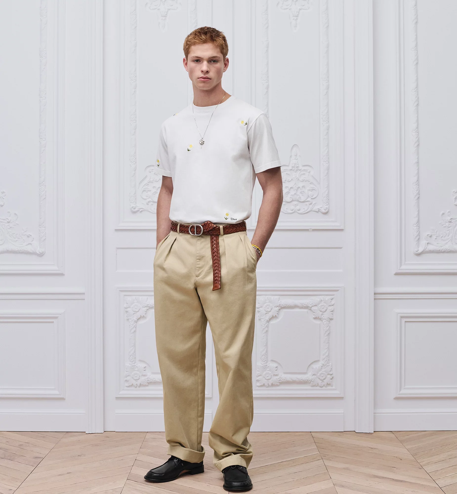 T-Shirt with Daisy Embroidery, Relaxed Fit - Image 3
