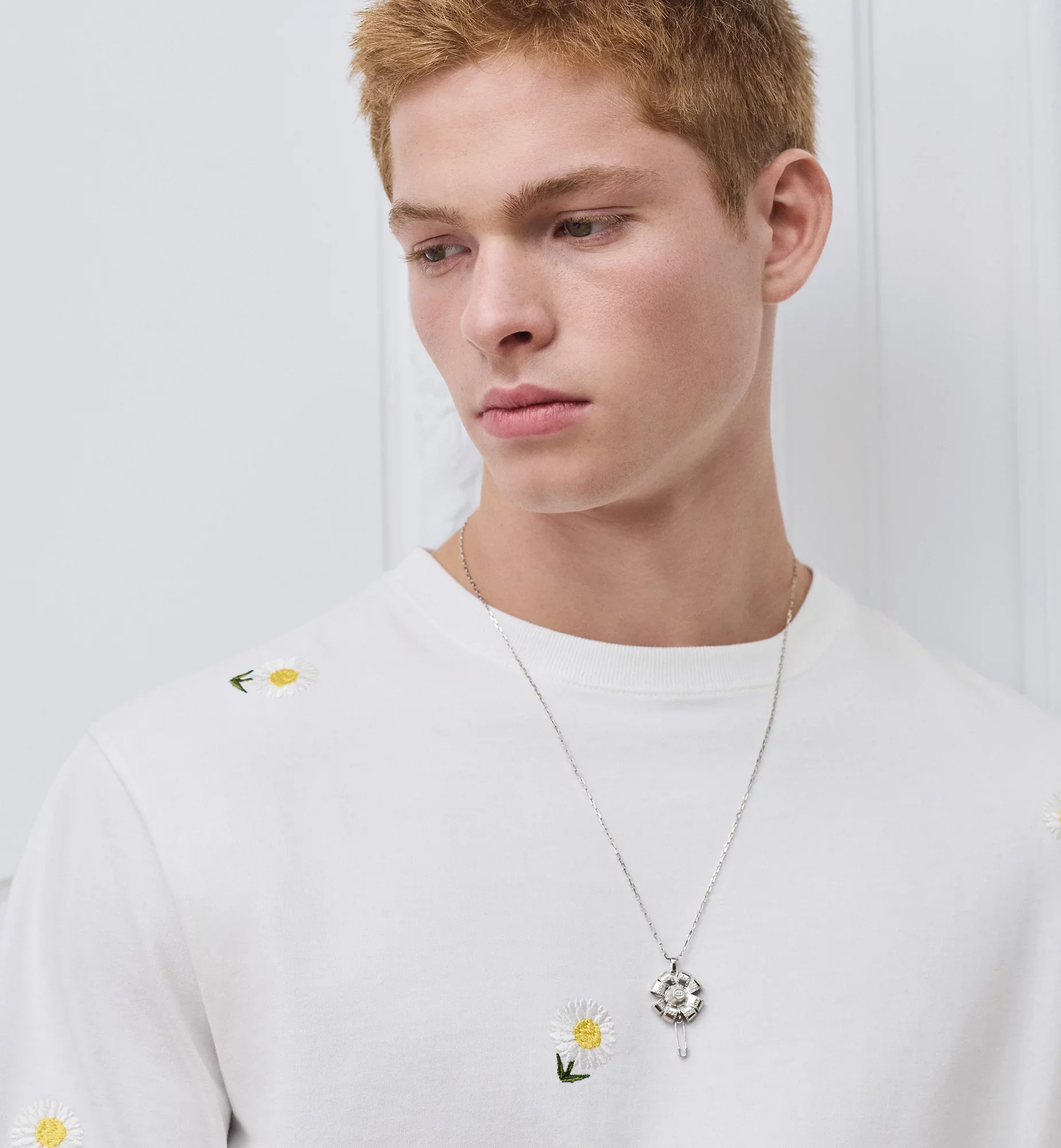 T-Shirt with Daisy Embroidery, Relaxed Fit - Image 4