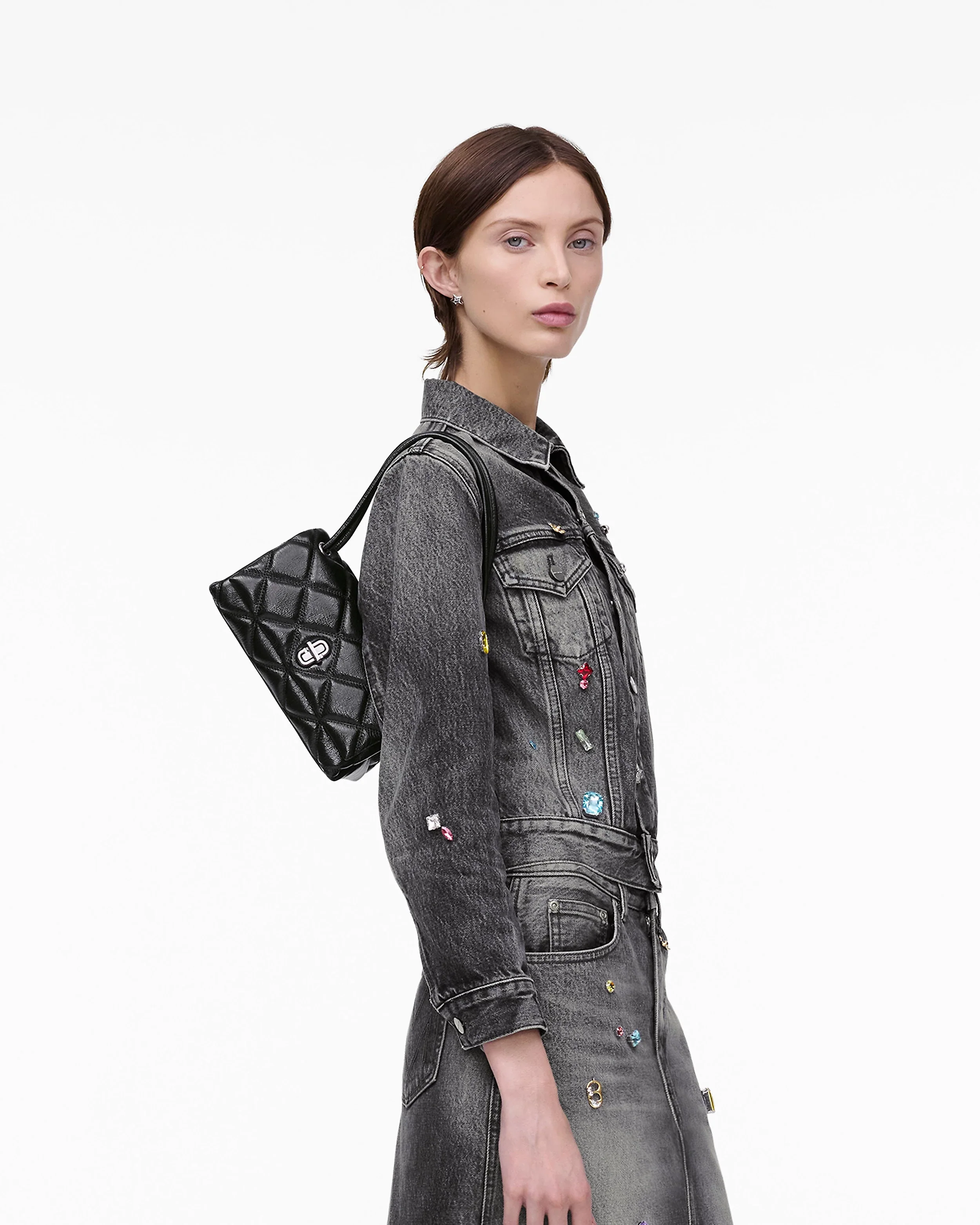 The Quilted Mini Dual Shoulder Bag - Image 2