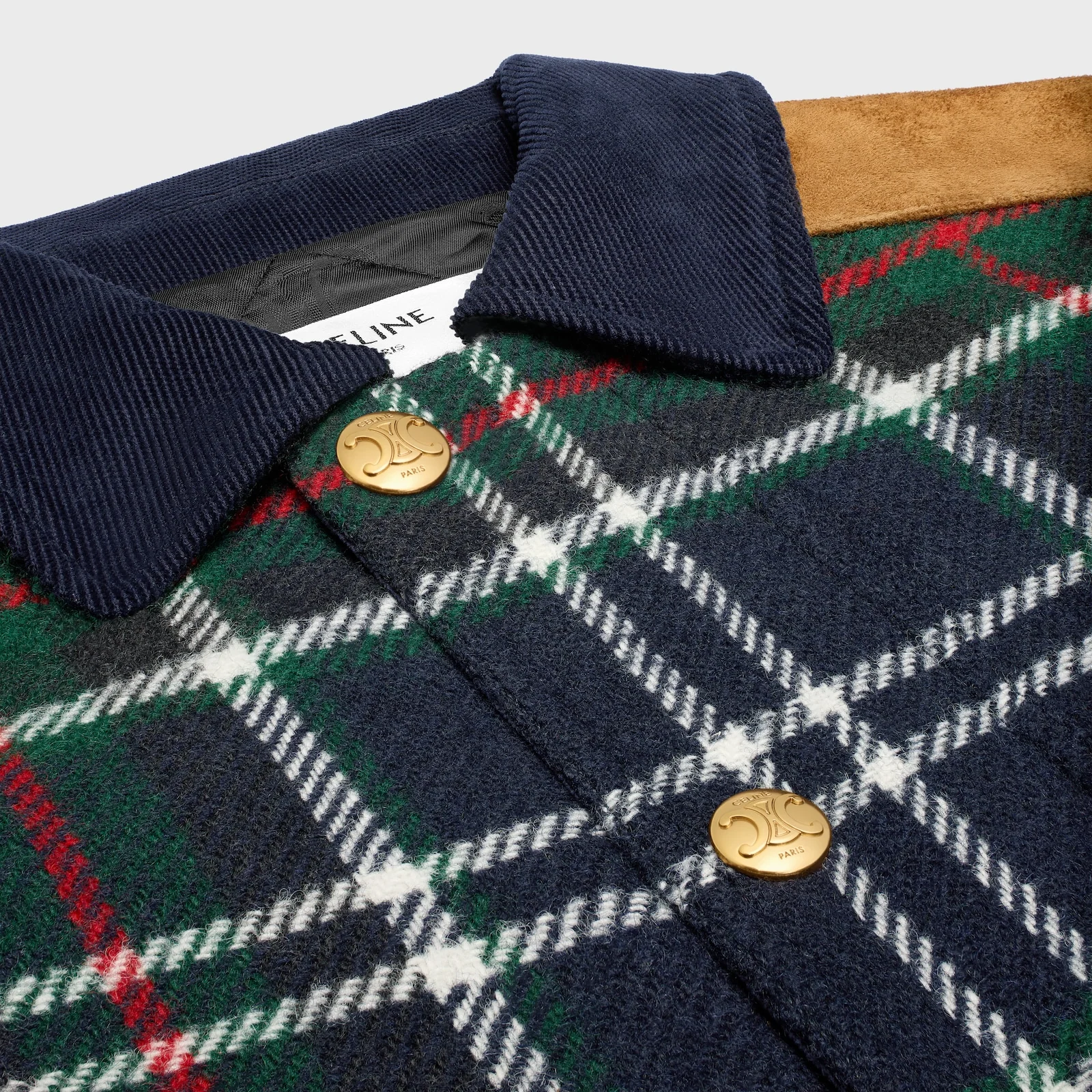 Triomphe Blouson Jacket In Tartan Wool - Image 2