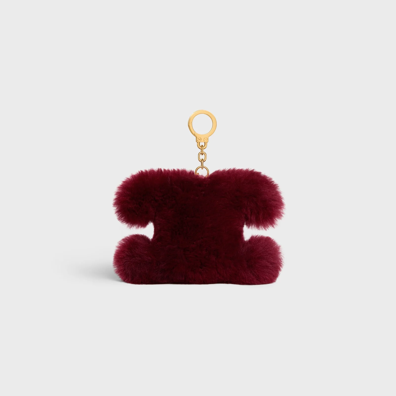 Triomphe Pom-Pom Charm In Shearling And Calfskin - Image 3
