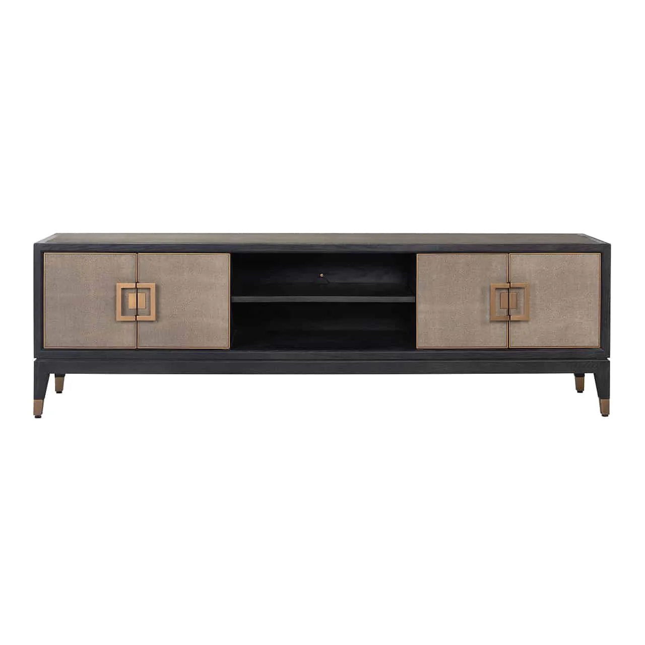 TV Bloomingville dresser 4-door shagreen (Gold) - Image 4