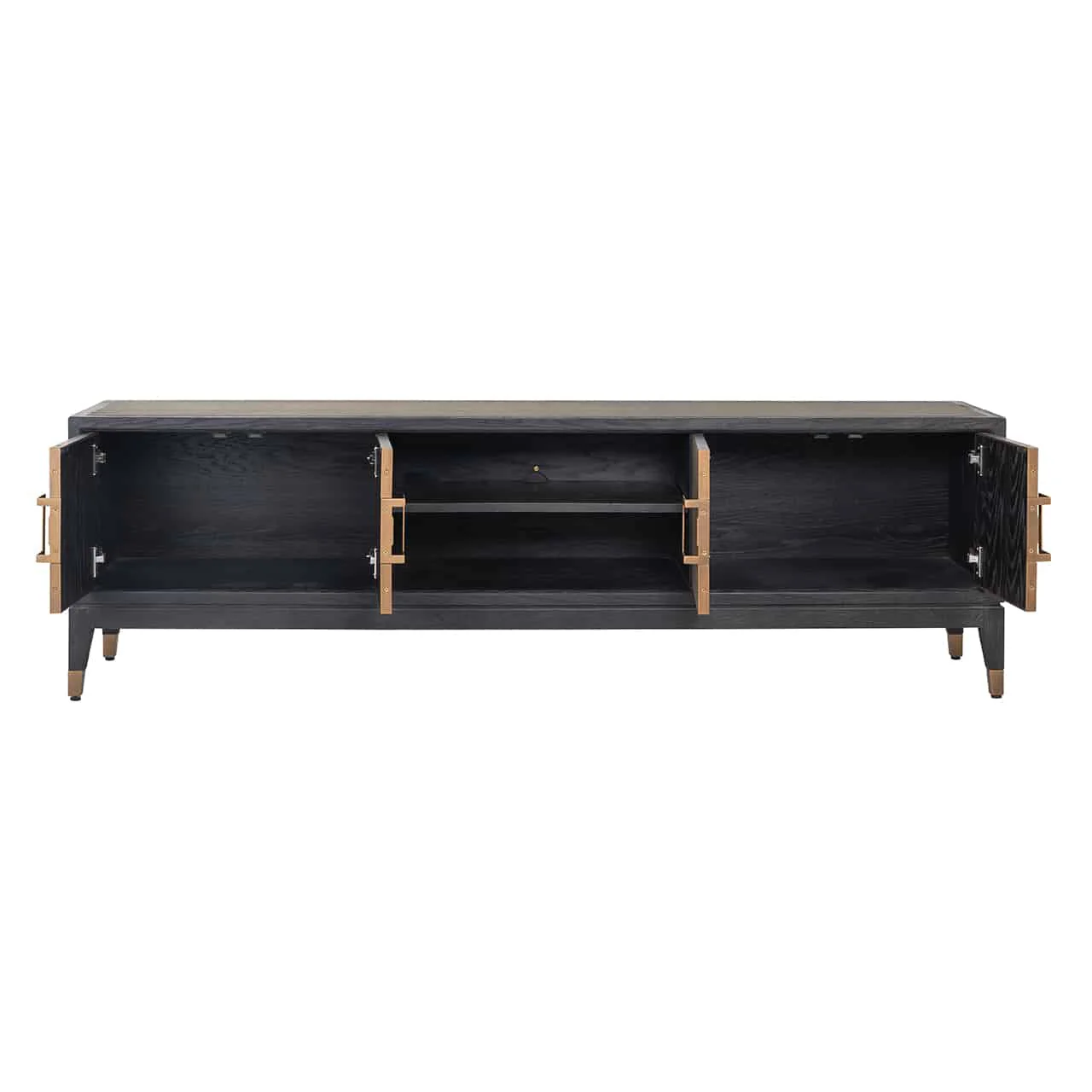 TV Bloomingville dresser 4-door shagreen (Gold) - Image 5
