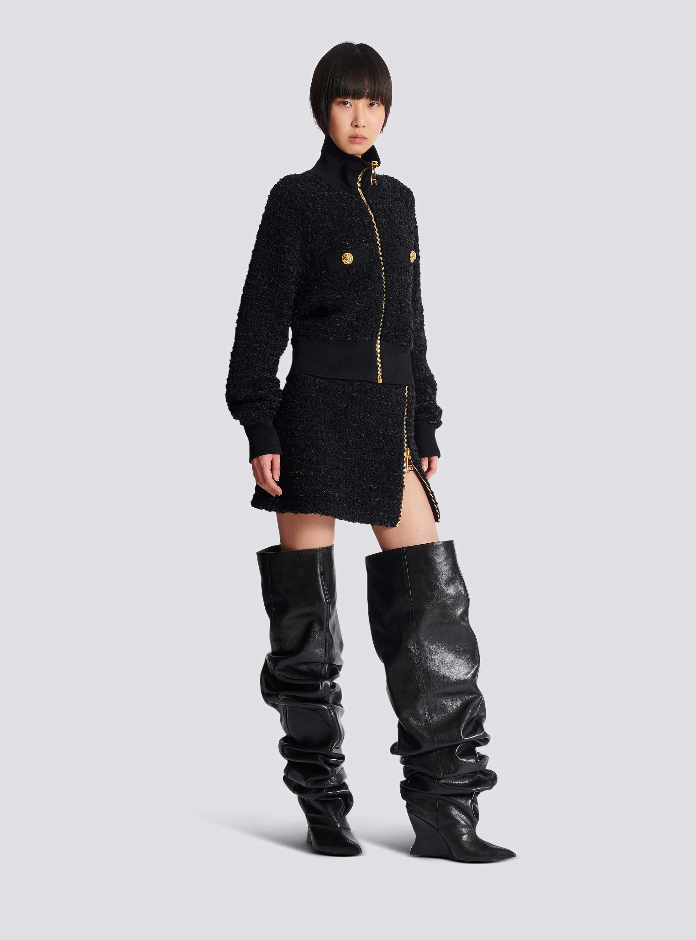 Tweed Bomber Jacket - Image 2