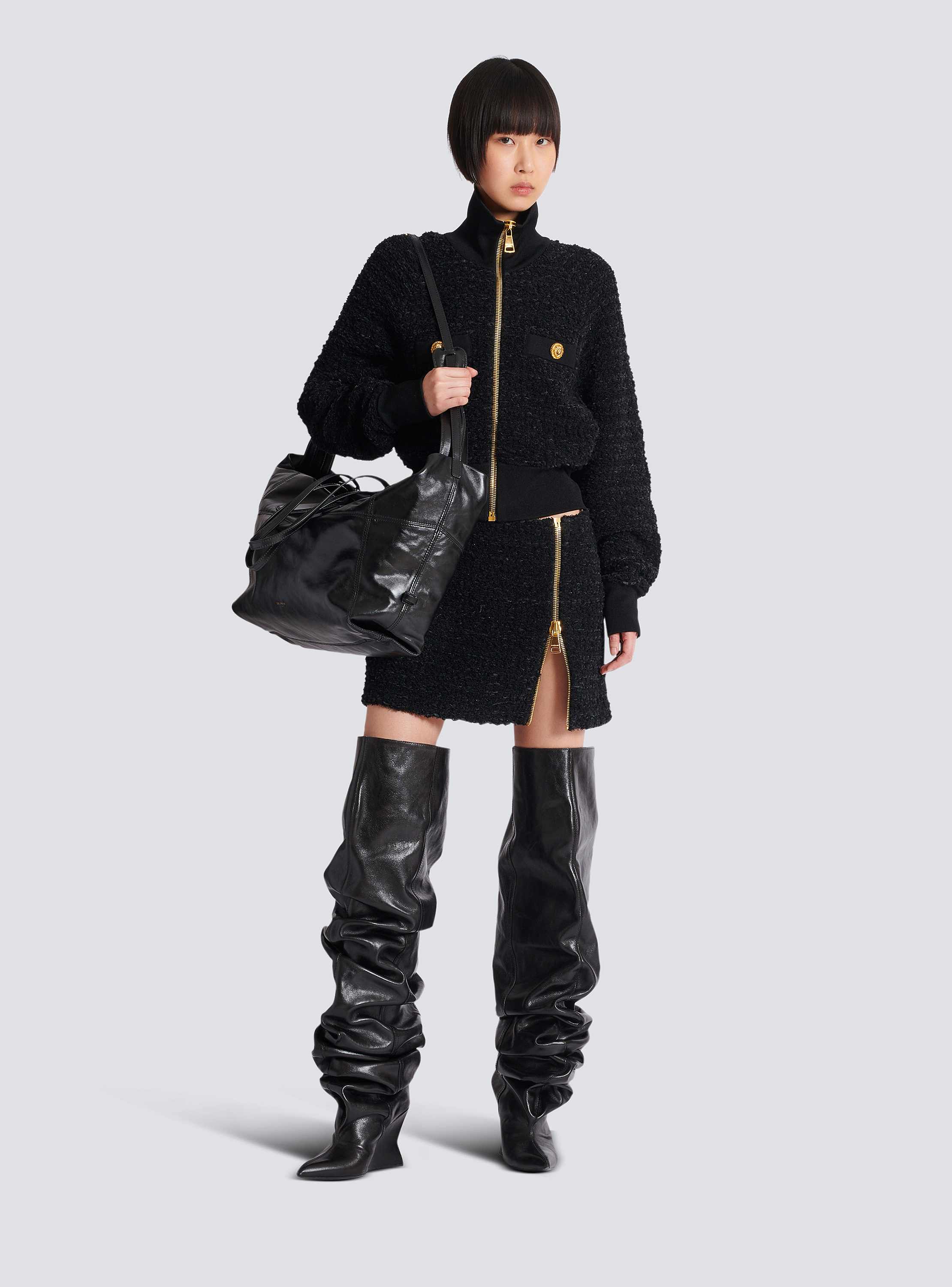 Tweed Bomber Jacket - Image 3