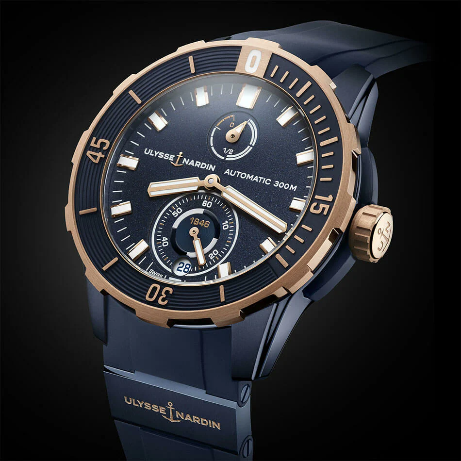Ulysse Nardin - Diver Chronometer Blue & Gold - Rubber & Titanium strap - 44mm - Image 2