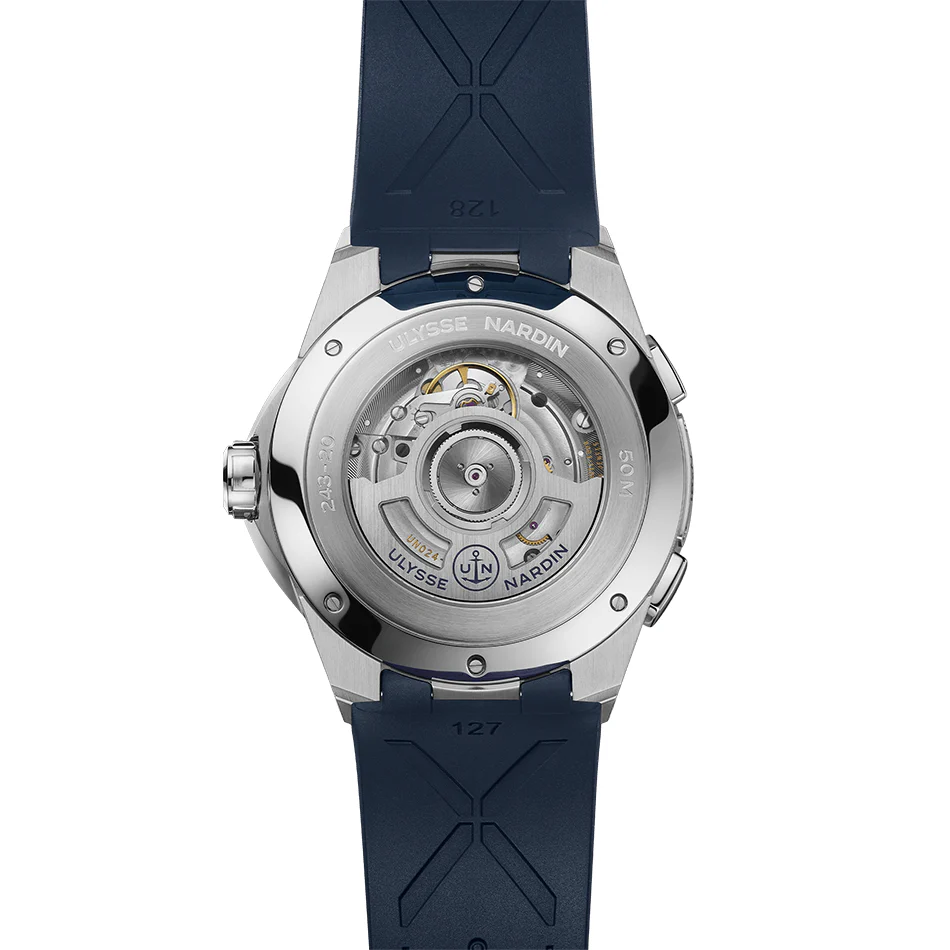 Ulysse Nardin - Executive Dual Time Steel Blue - Rubber Strap - 42mm - Image 2