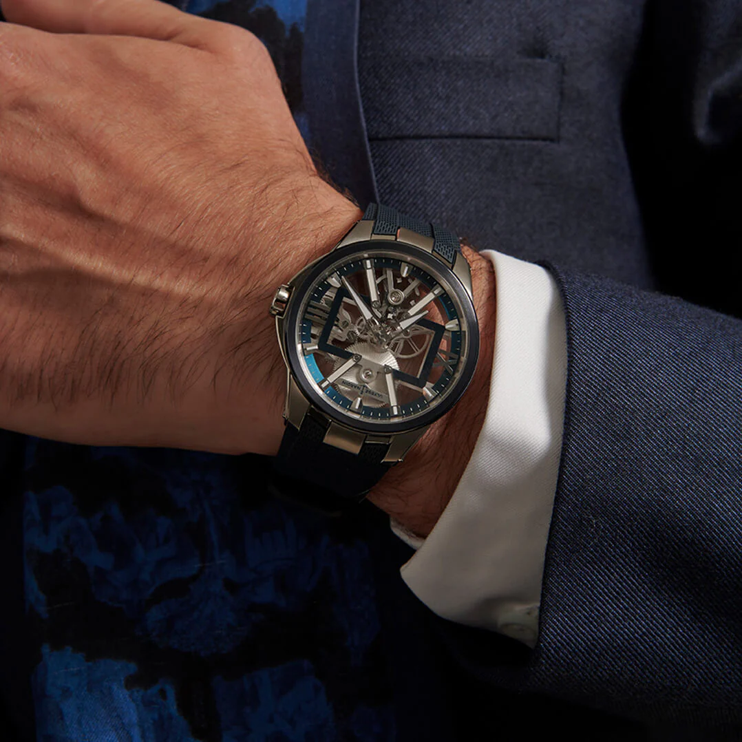 Skeleton X Blue - Rubber Strap - 42mm - Image 3