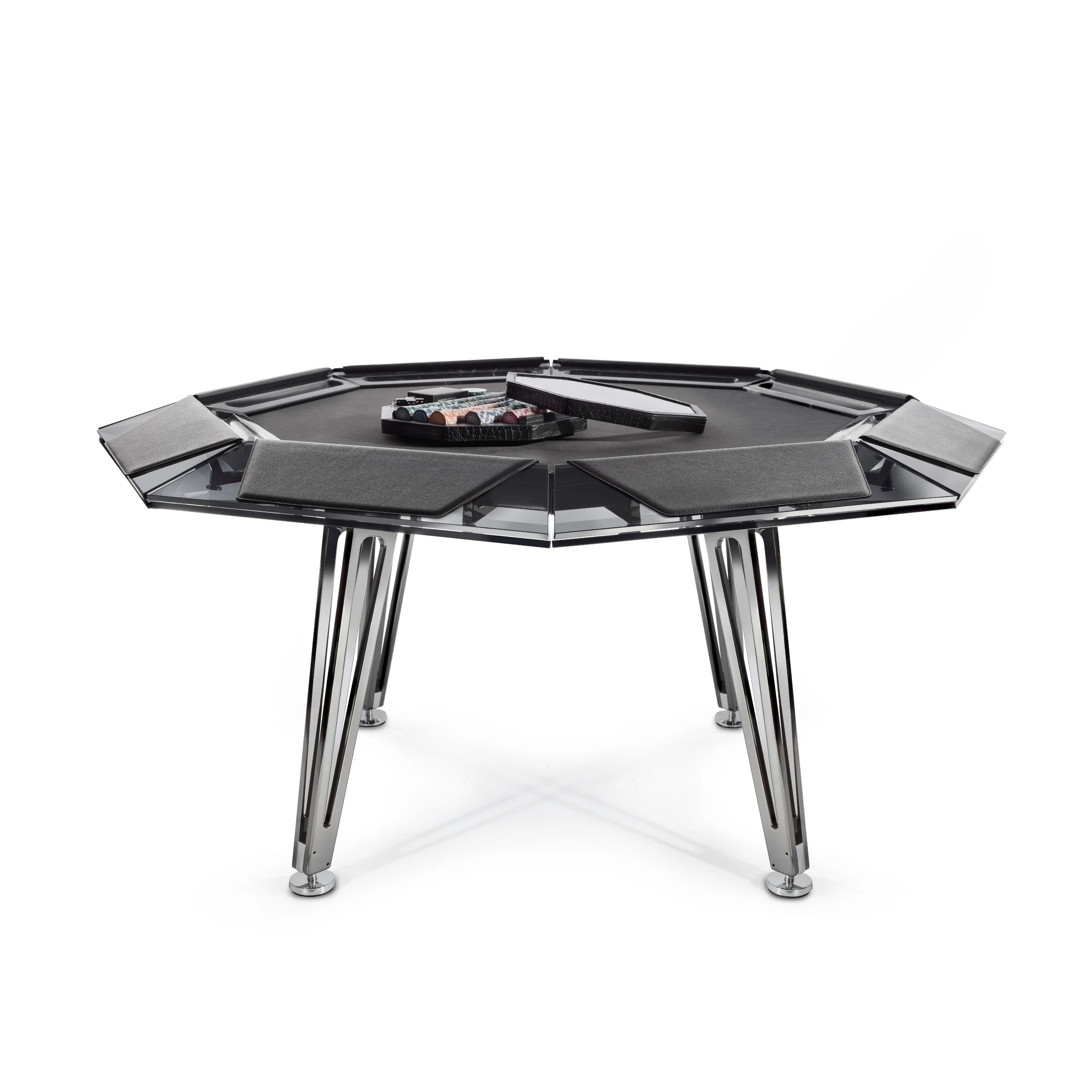 Unootto Black 8 Player Poker Table