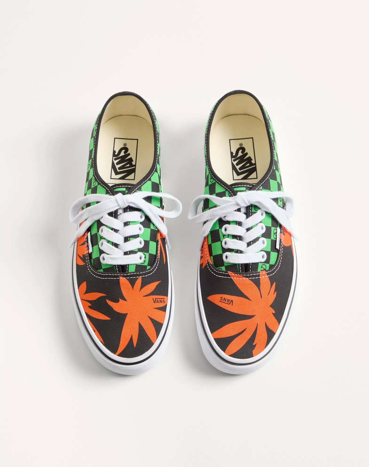 Valentino Garavani And Vans Low-Top Fabric Trainer With Vlogo Checkerboard Print And Tropical Leaves Print - Image 4