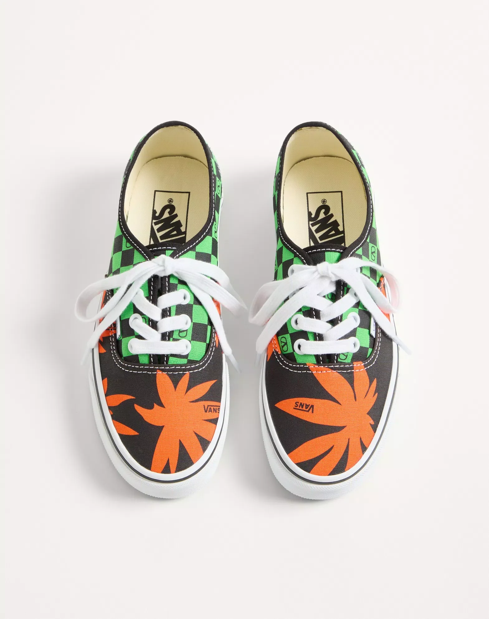 Valentino Garavani And Vans Low-Top Fabric Trainer With Vlogo Checkerboard Print And Tropical Leaves Print - Image 4