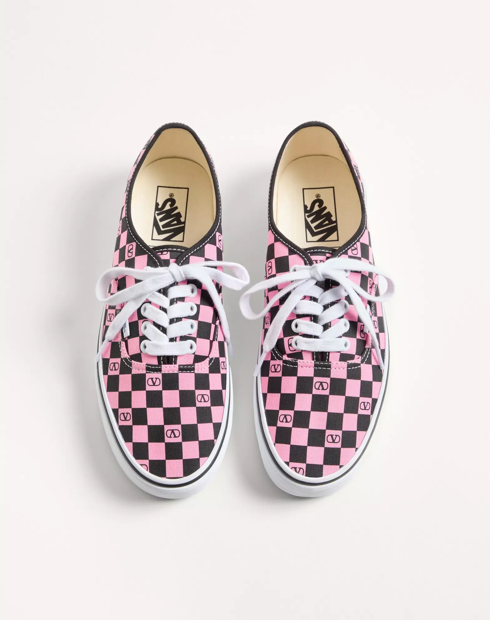 Ce Valentino Garavani And Vans Low-Top Trainer In Fabric With Vlogo Checkerboard Print - Image 4