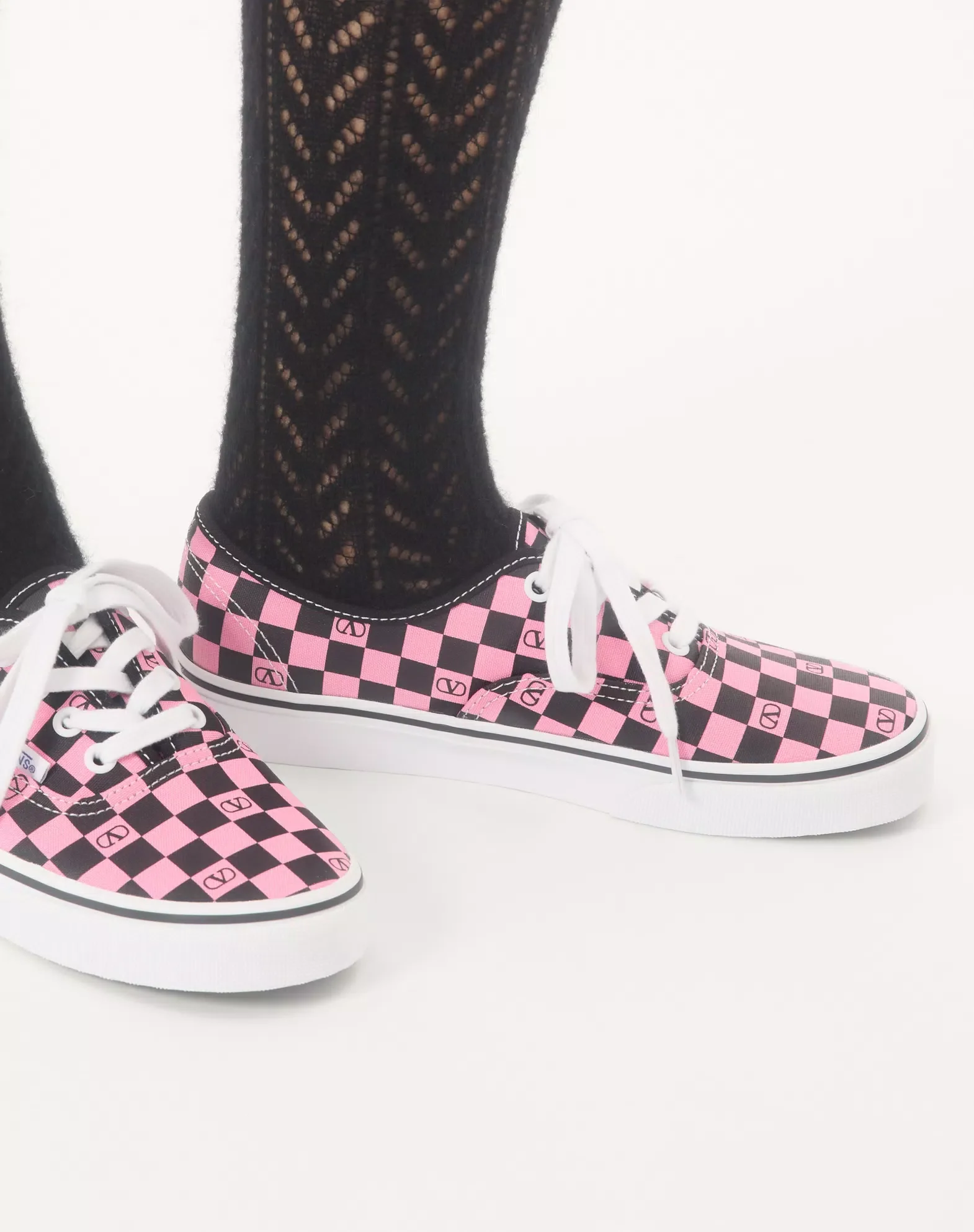 Valentino Garavani And Vans Low-Top Trainer in Fabric with VLogo Checkerboard Print - Image 2