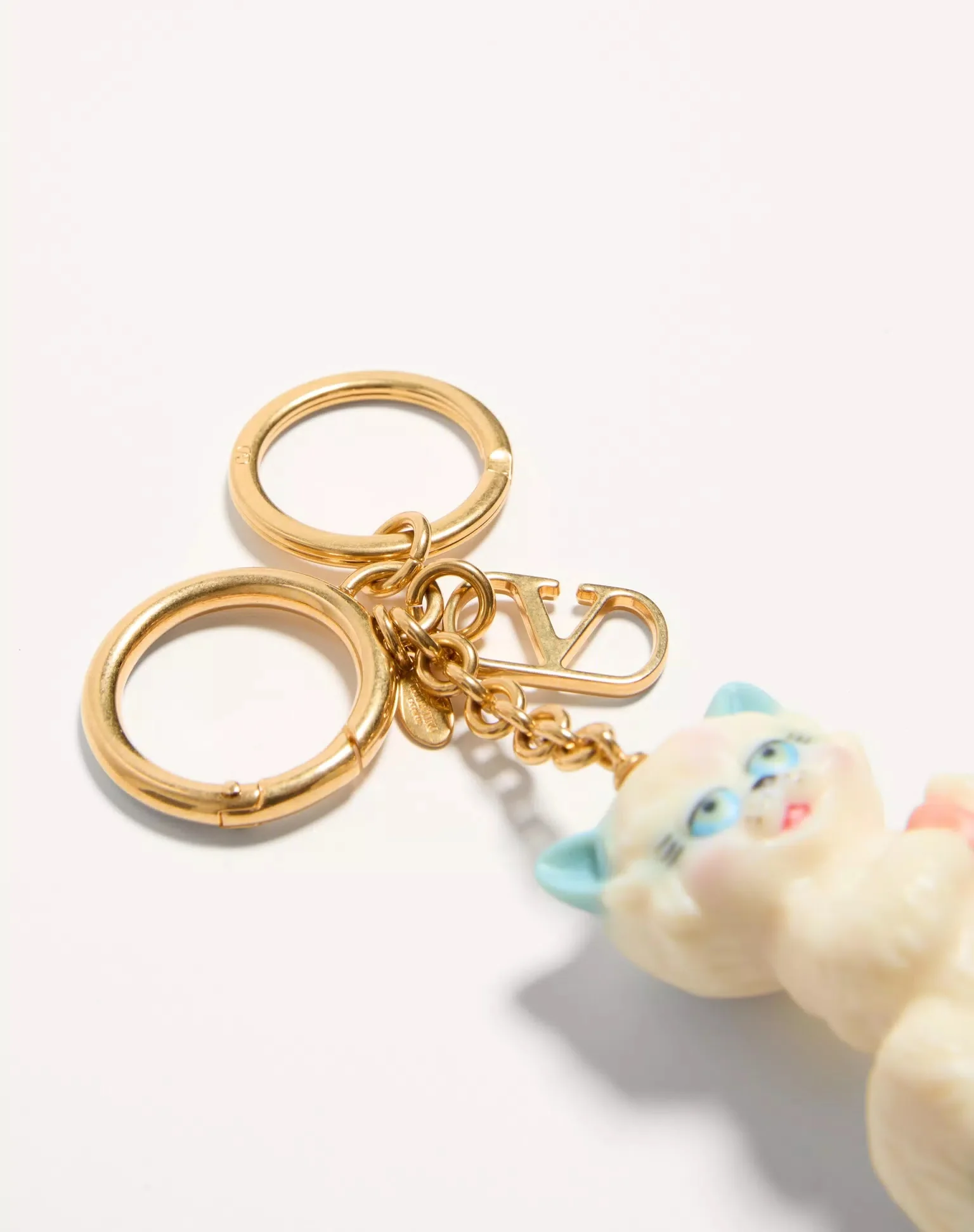 Valentino Garavani Le Chat De La Maison Nylon Bag Charm With Key Ring - Image 3