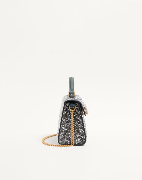 Valentino Garavani Mini Vsling Handbag With Rhinestones And Jewel Logo - Image 4