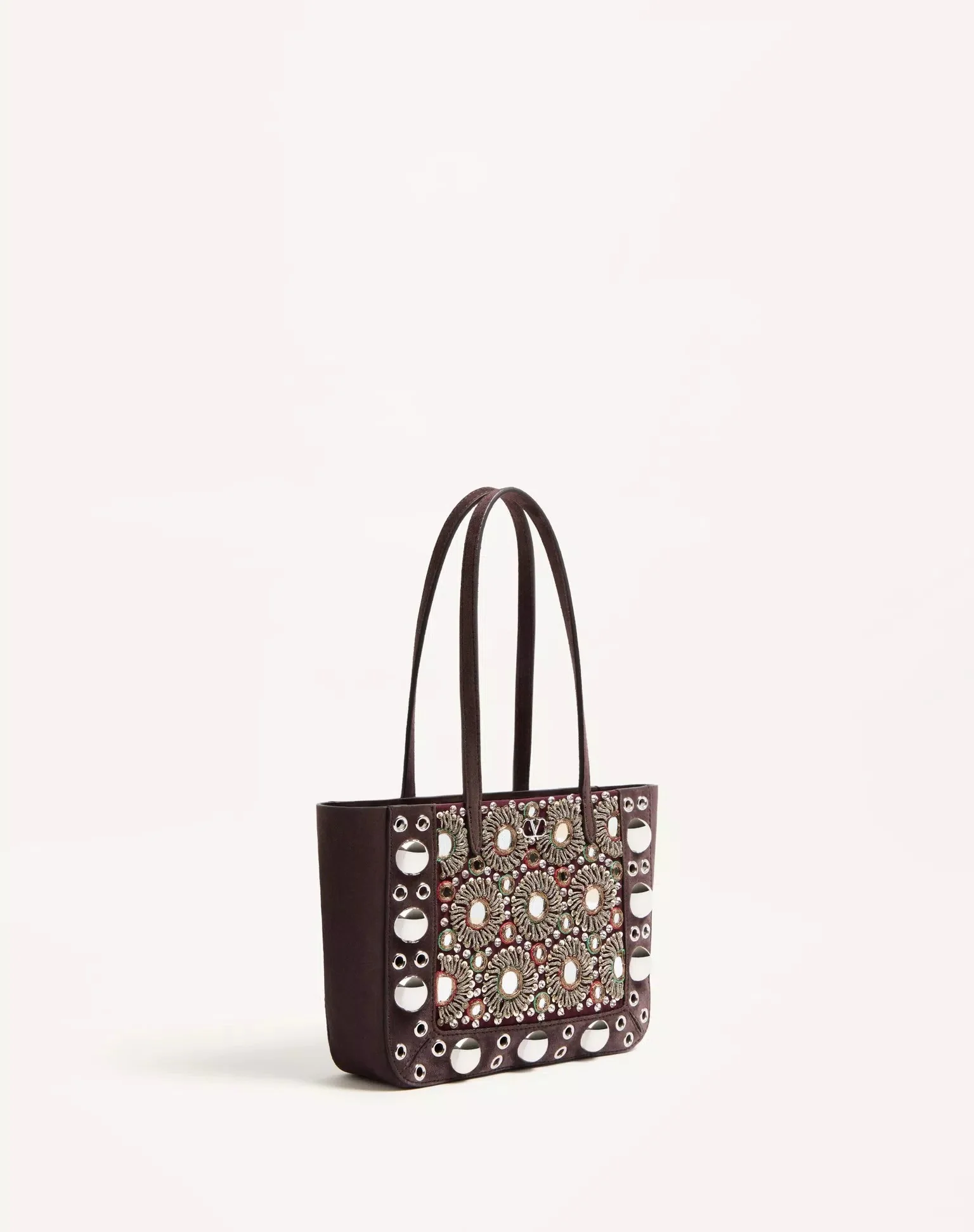 Valentino Garavani Nellcôte Mini Embroidered Shopping Bag - Image 3